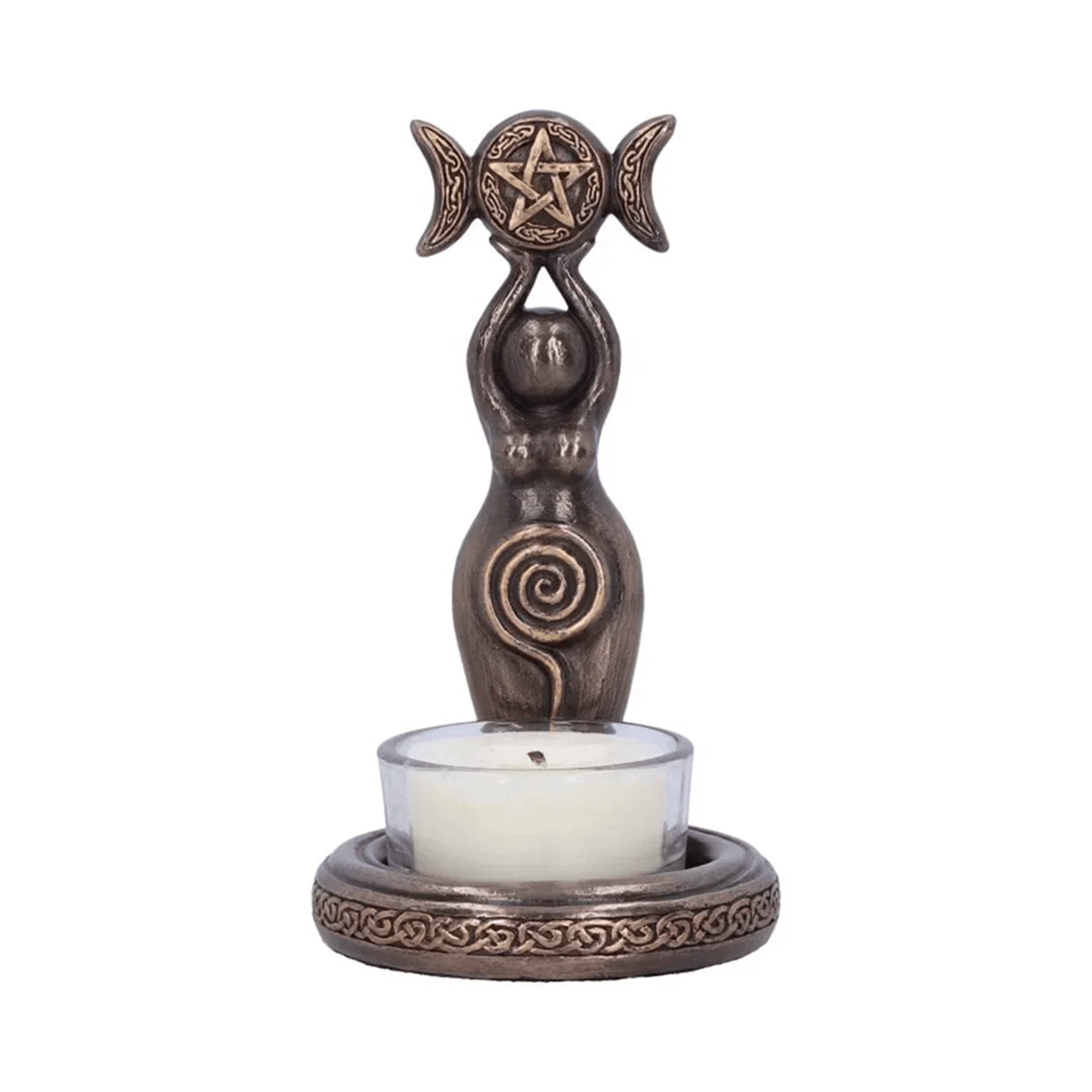 Artisan Resin Candle Holder Decorative Home Accent 0