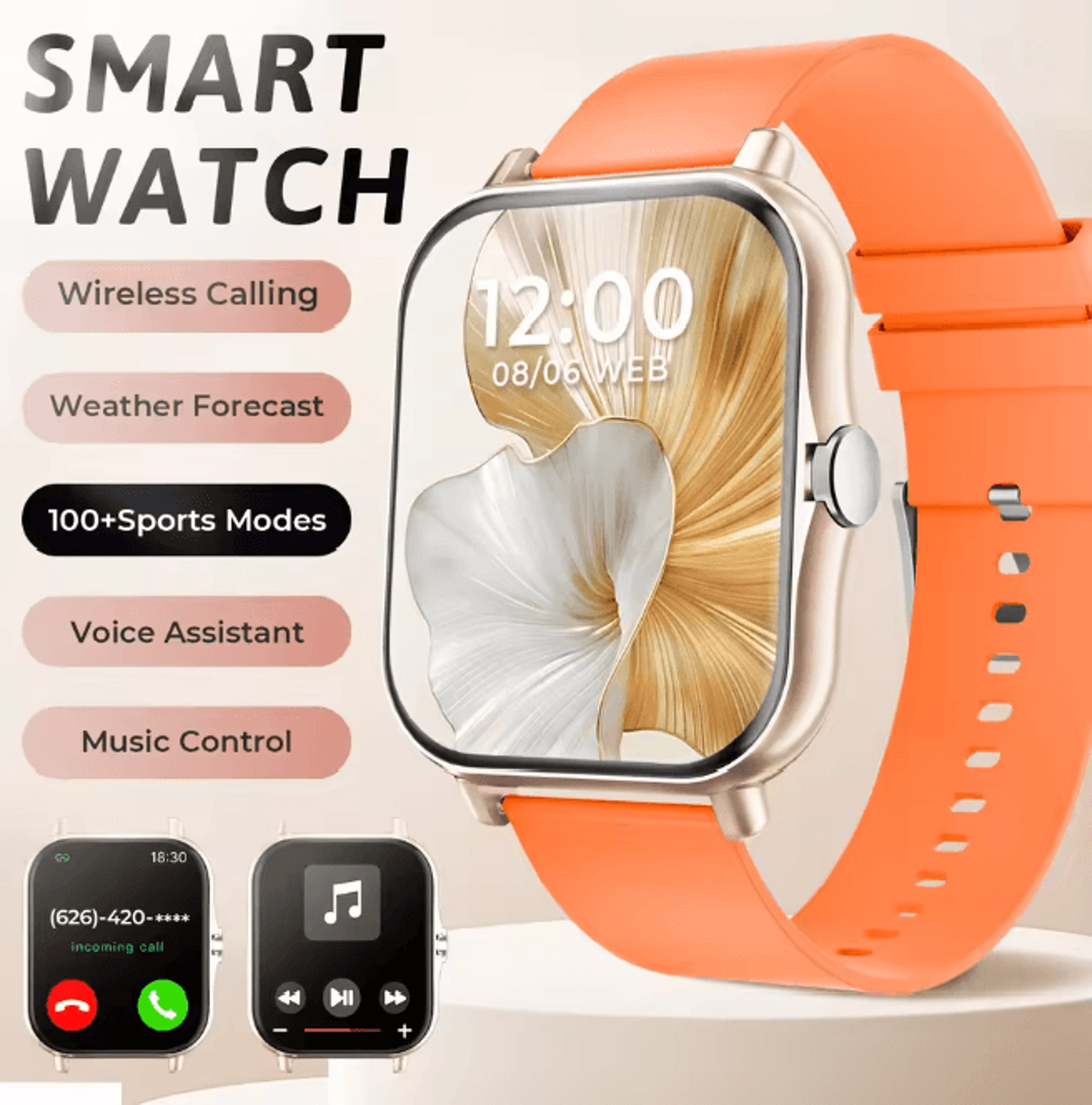 ActiveConnect Smart Watch With BT Call And Health Sleep Monitoring 12