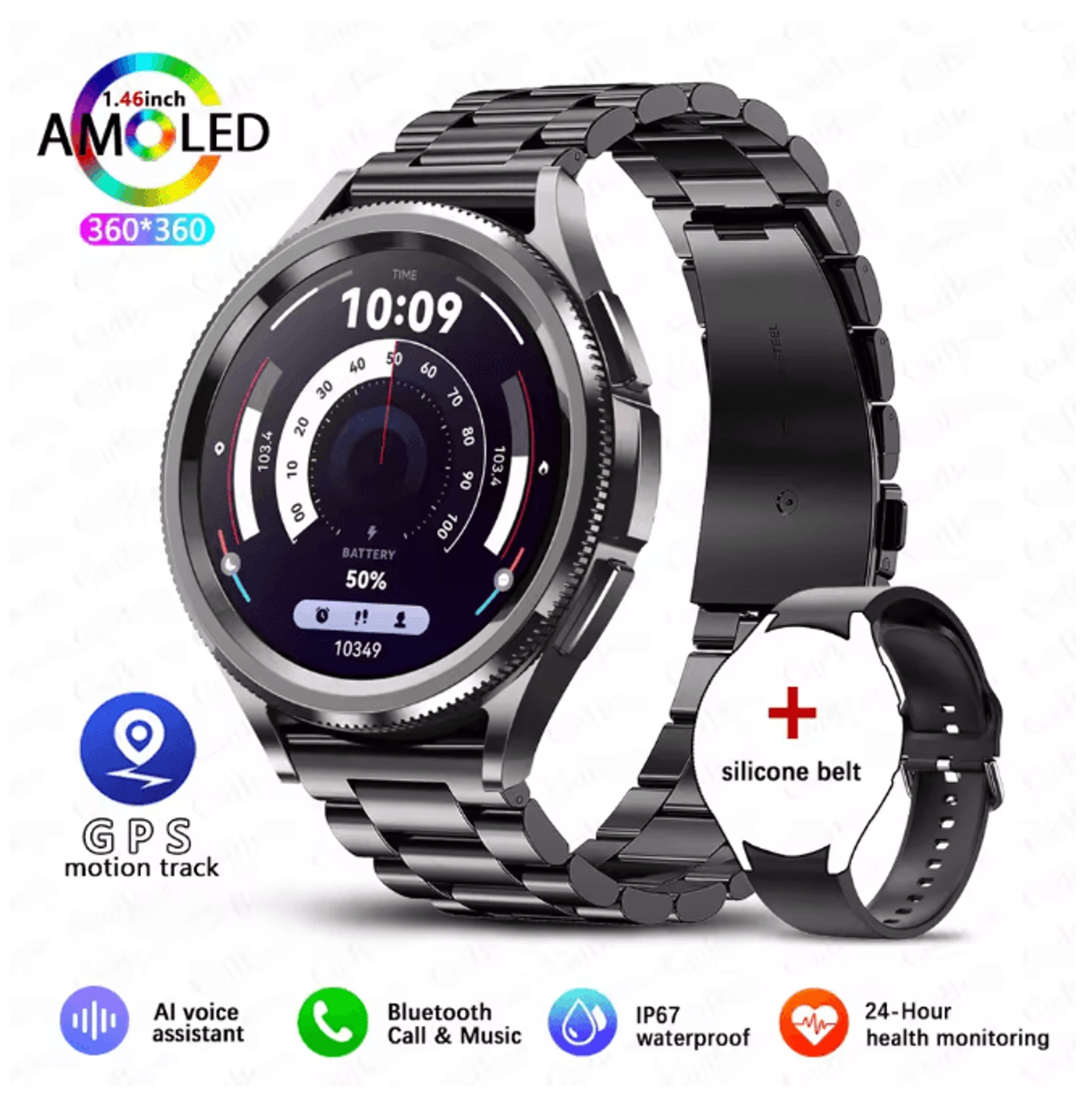 Smart Watch 6 Classic GPS NFC With Bluetooth Calling And Health Monitoring 9