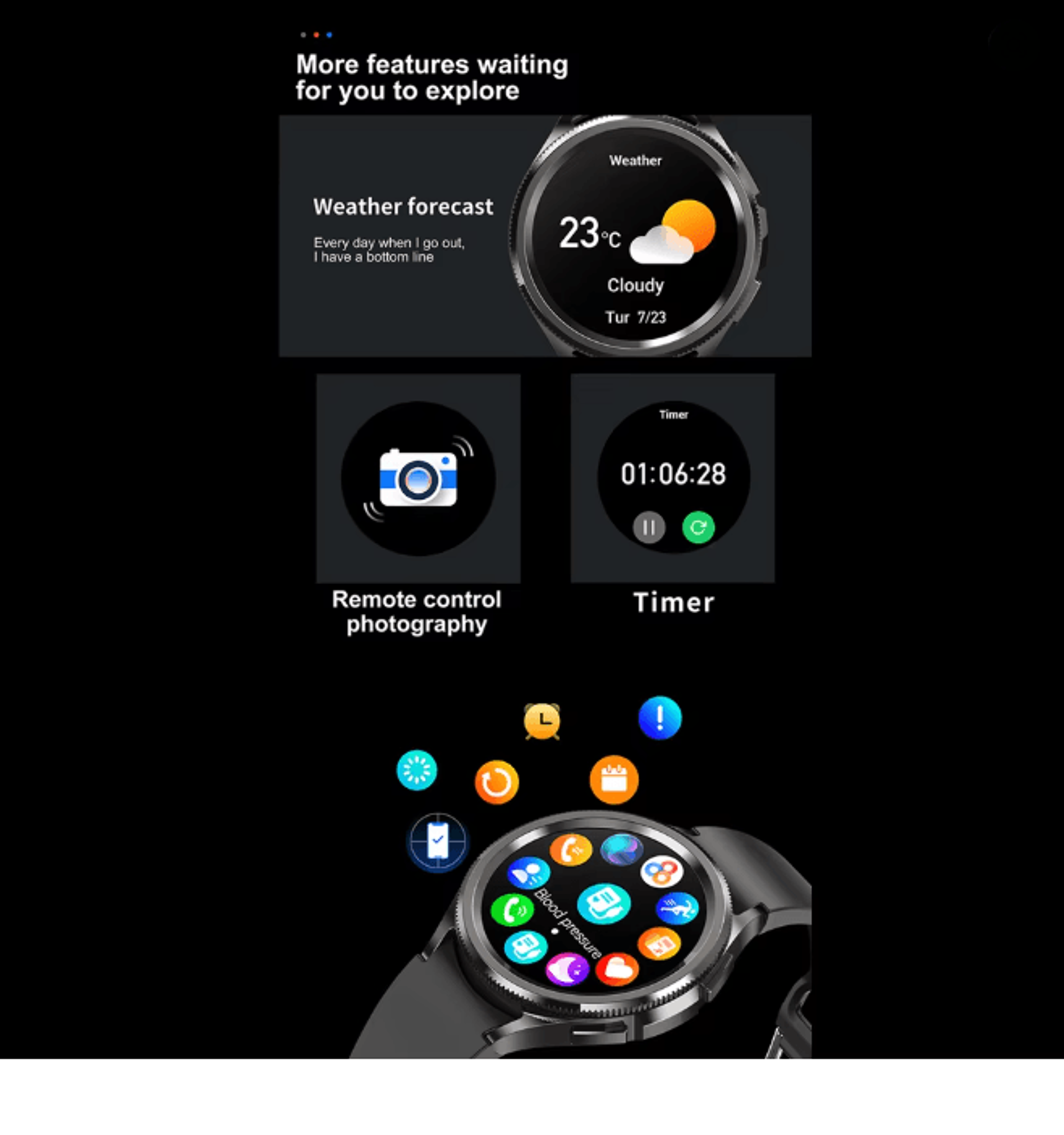 Smart Watch 6 Classic GPS NFC With Bluetooth Calling And Health Monitoring 1