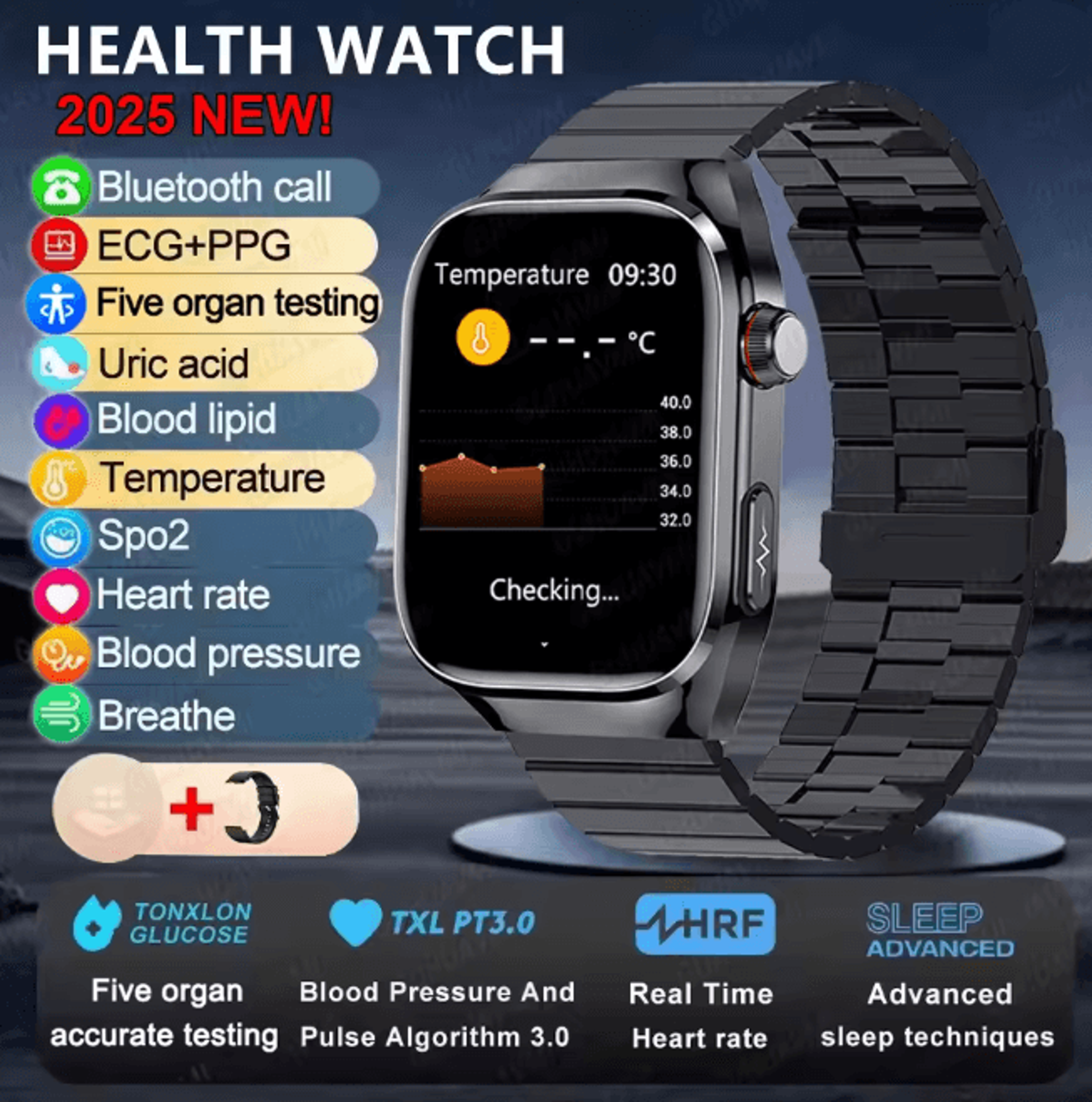VitalScan Pro Health Monitoring Smart Watch With Bluetooth Calling 13