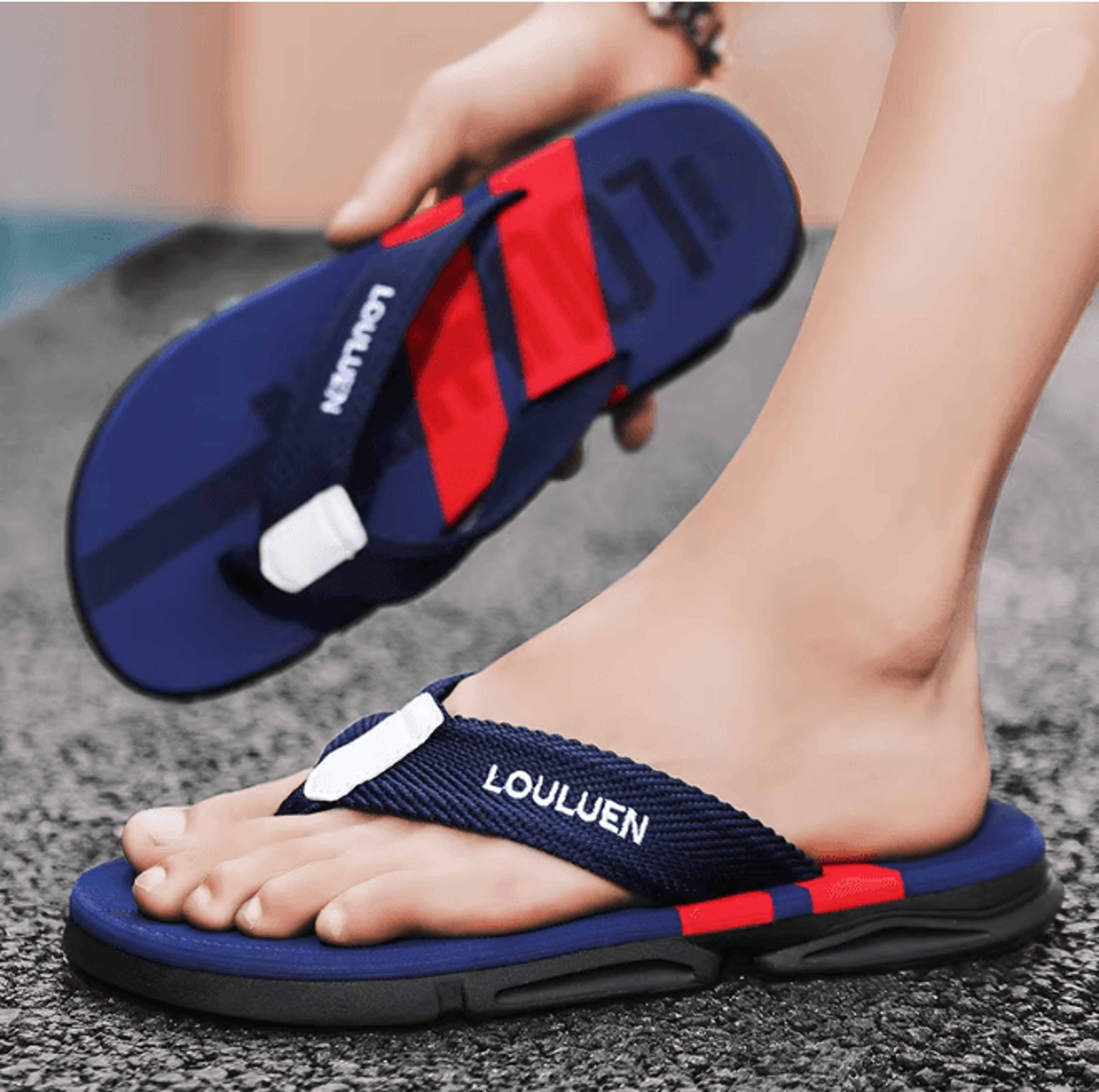 AeroStride Mens Summer Beach Flip Flops Anti Skid Casual Sandals 2
