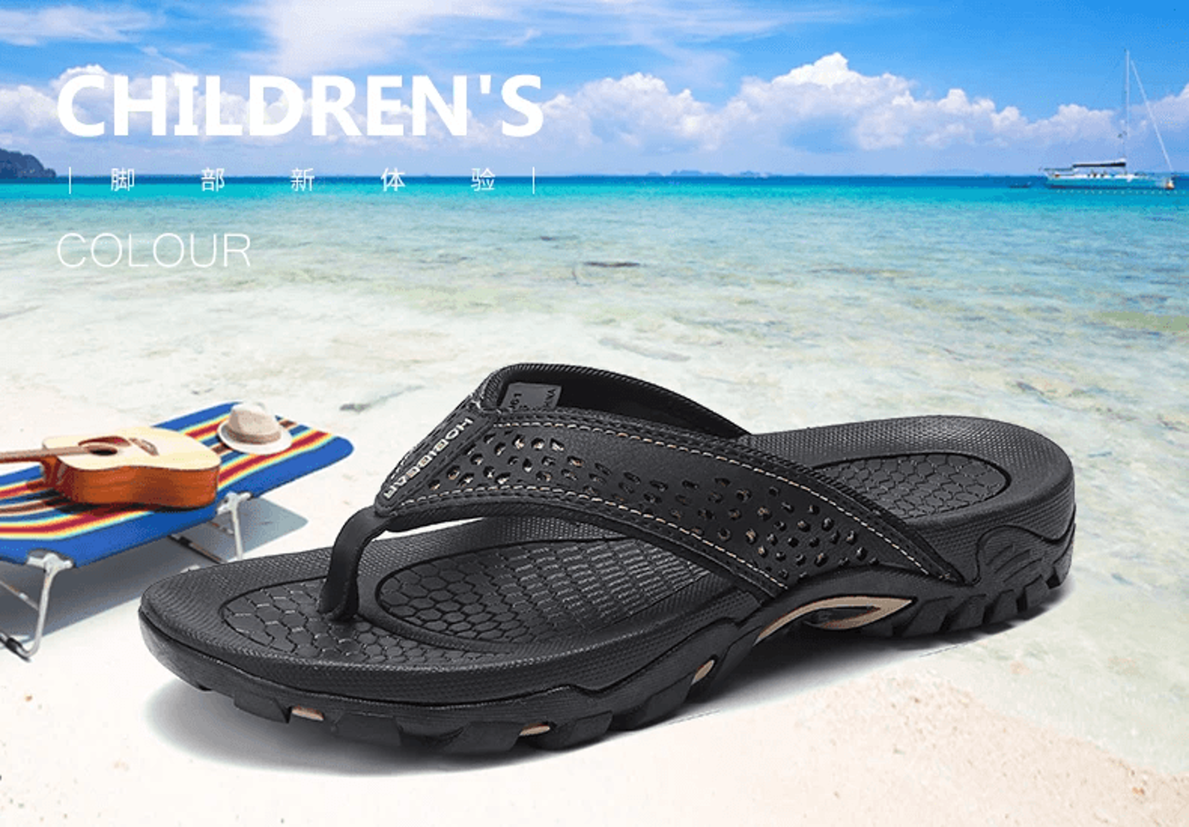 Jumpmore PU Leather Mens Summer Flip Flops Beach Sandals 0