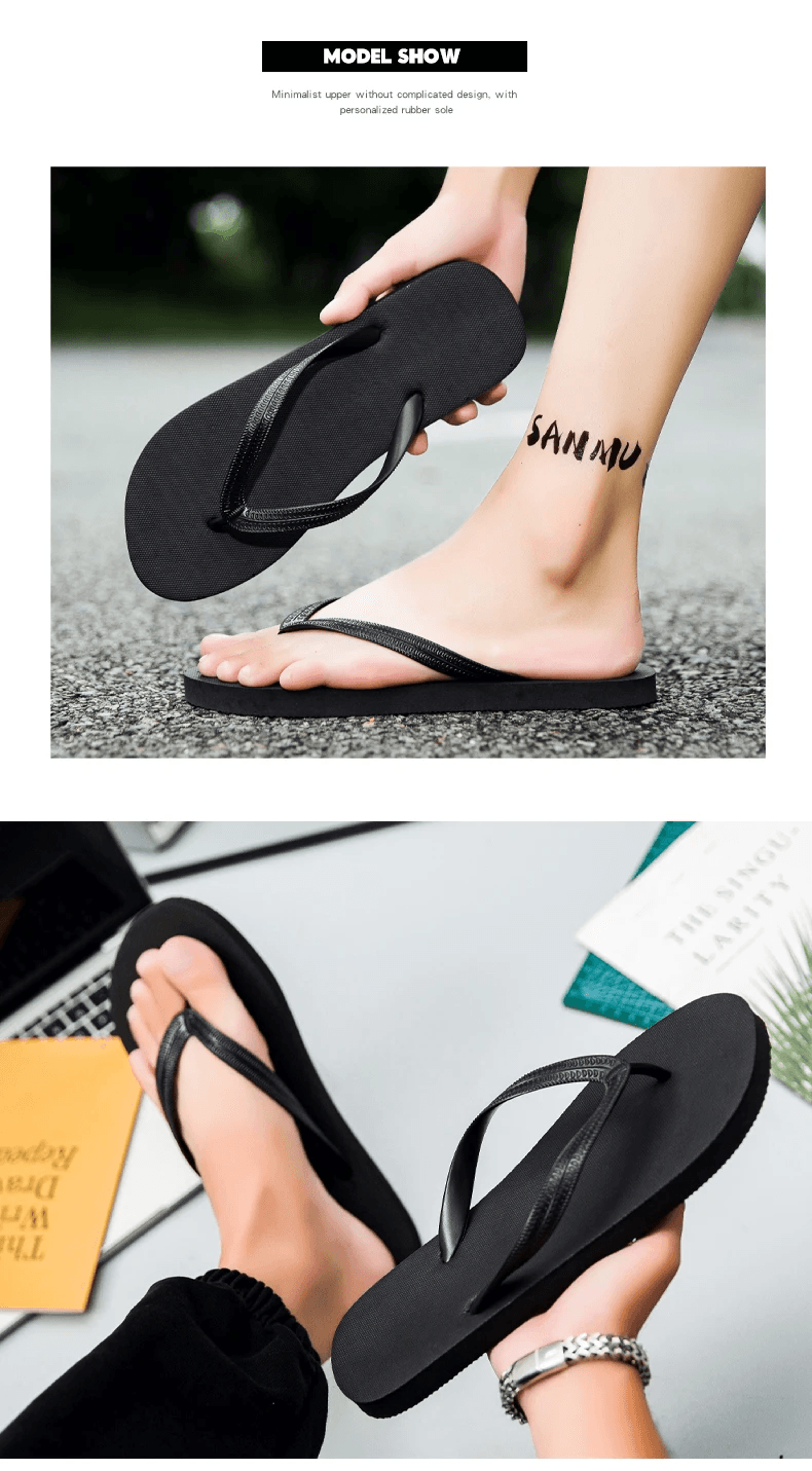 UrbanEdge Mens Non Slip Flip Flops Casual Beach Sandals 1