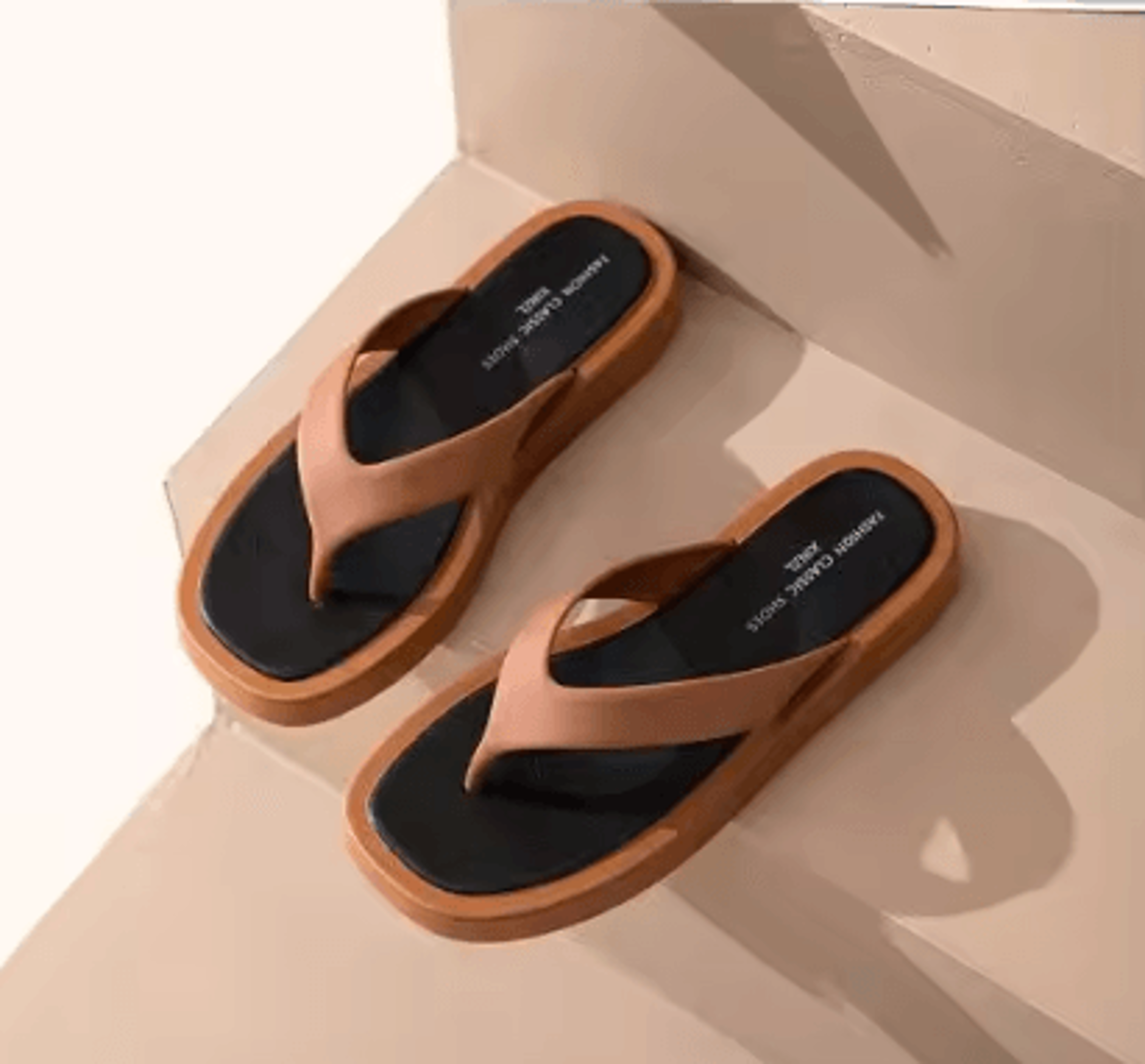 MonoLift Women Platform Flip Flops Thick Bottom Leather Sandals 5