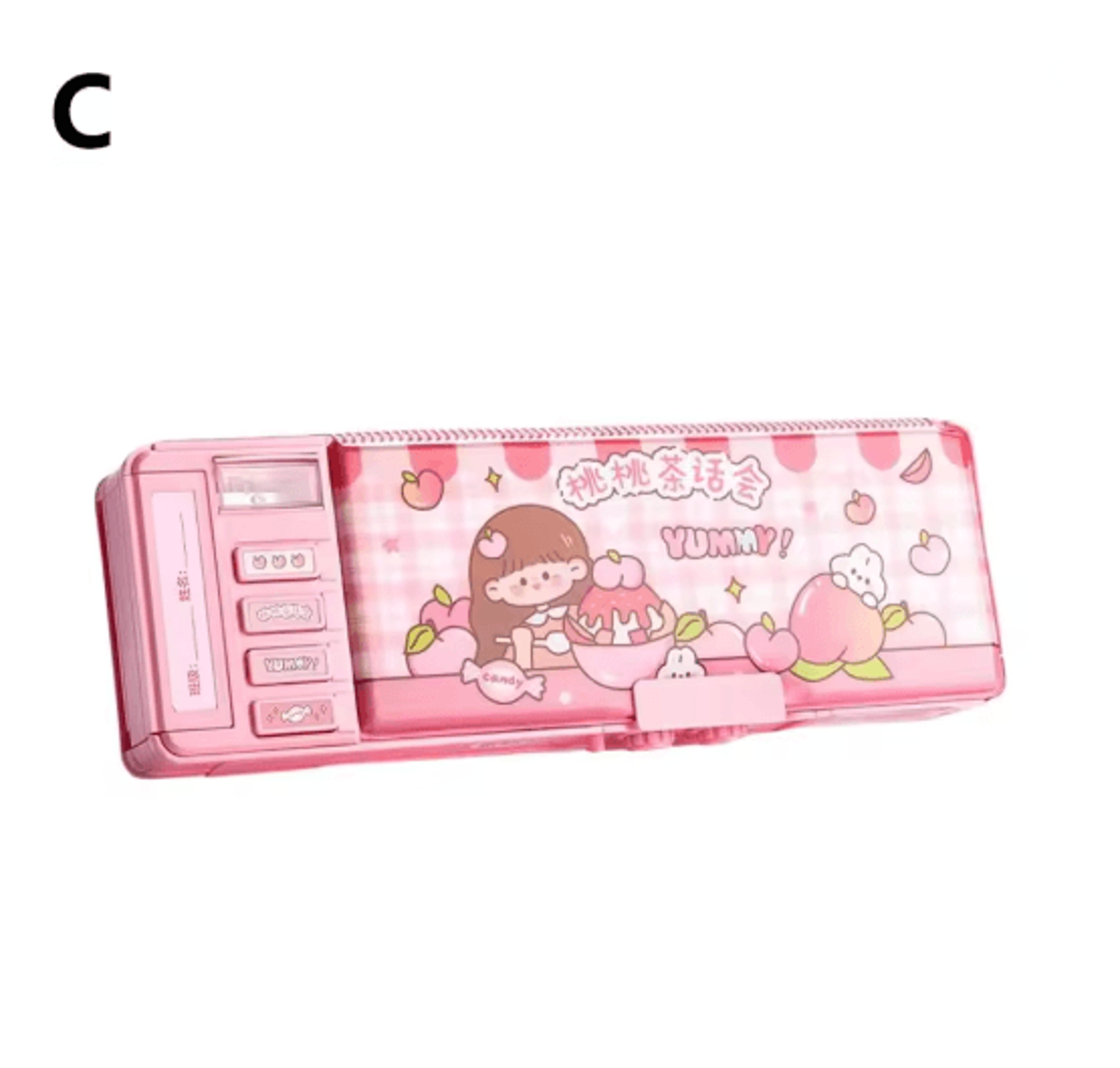 Multifunction Password Lock Pencil Box Double Layer Student Organizer 5