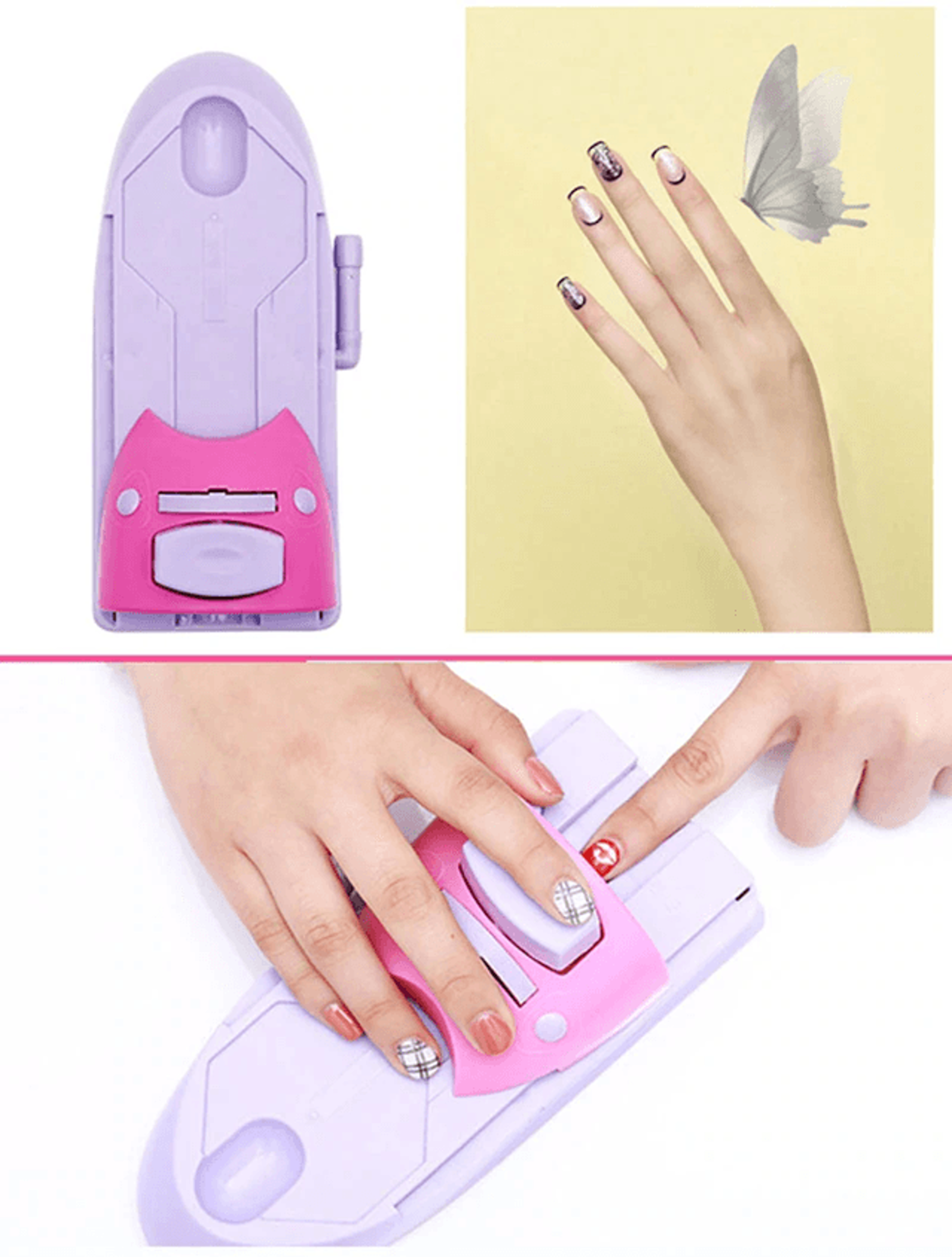 DIY 3D Nail Art Printer Machine With Metal Stamper Nail Printing Tool 2