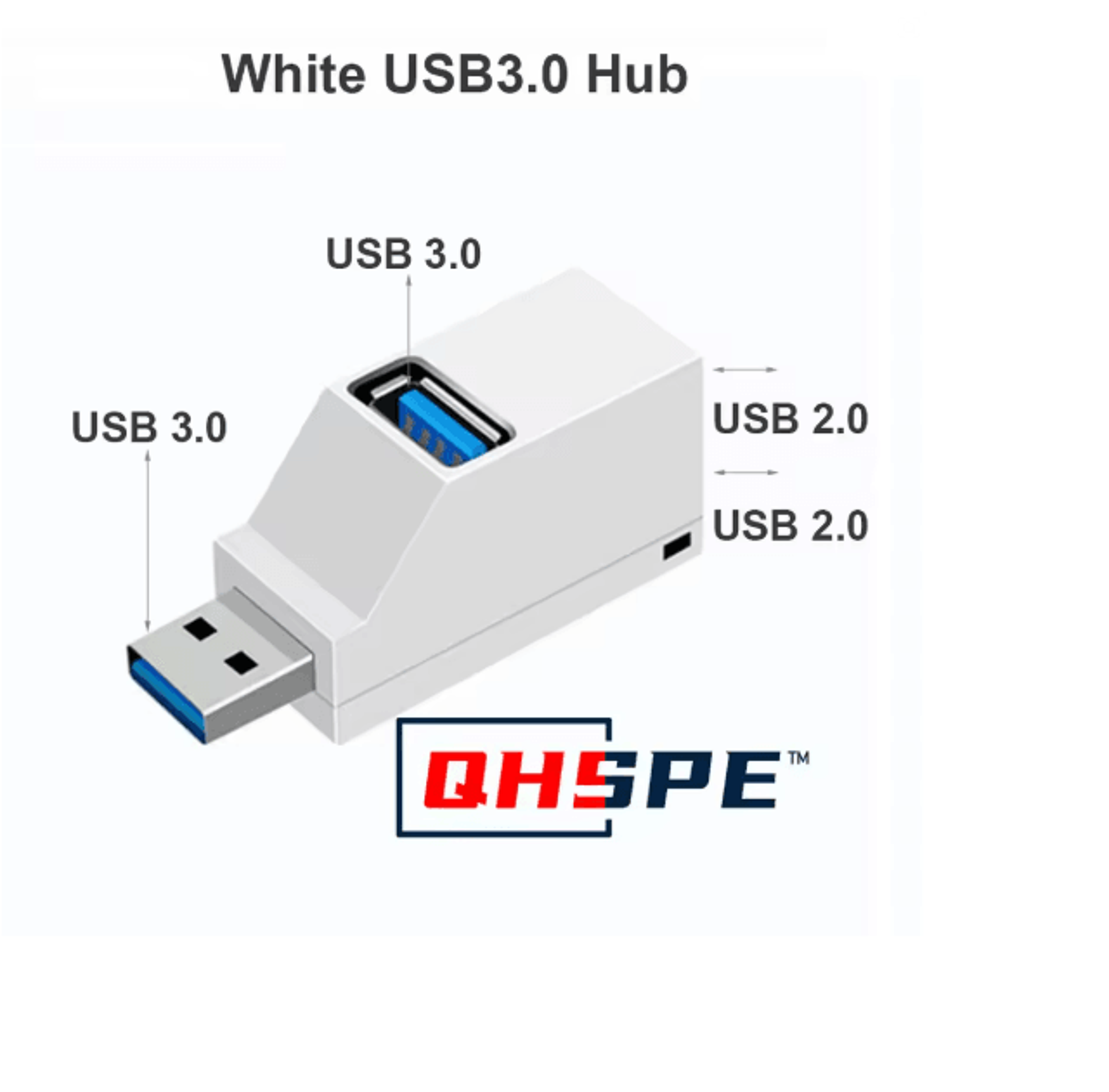 USB 30 Hub Adapter 3 Port Mini Splitter For PC And Laptop 4