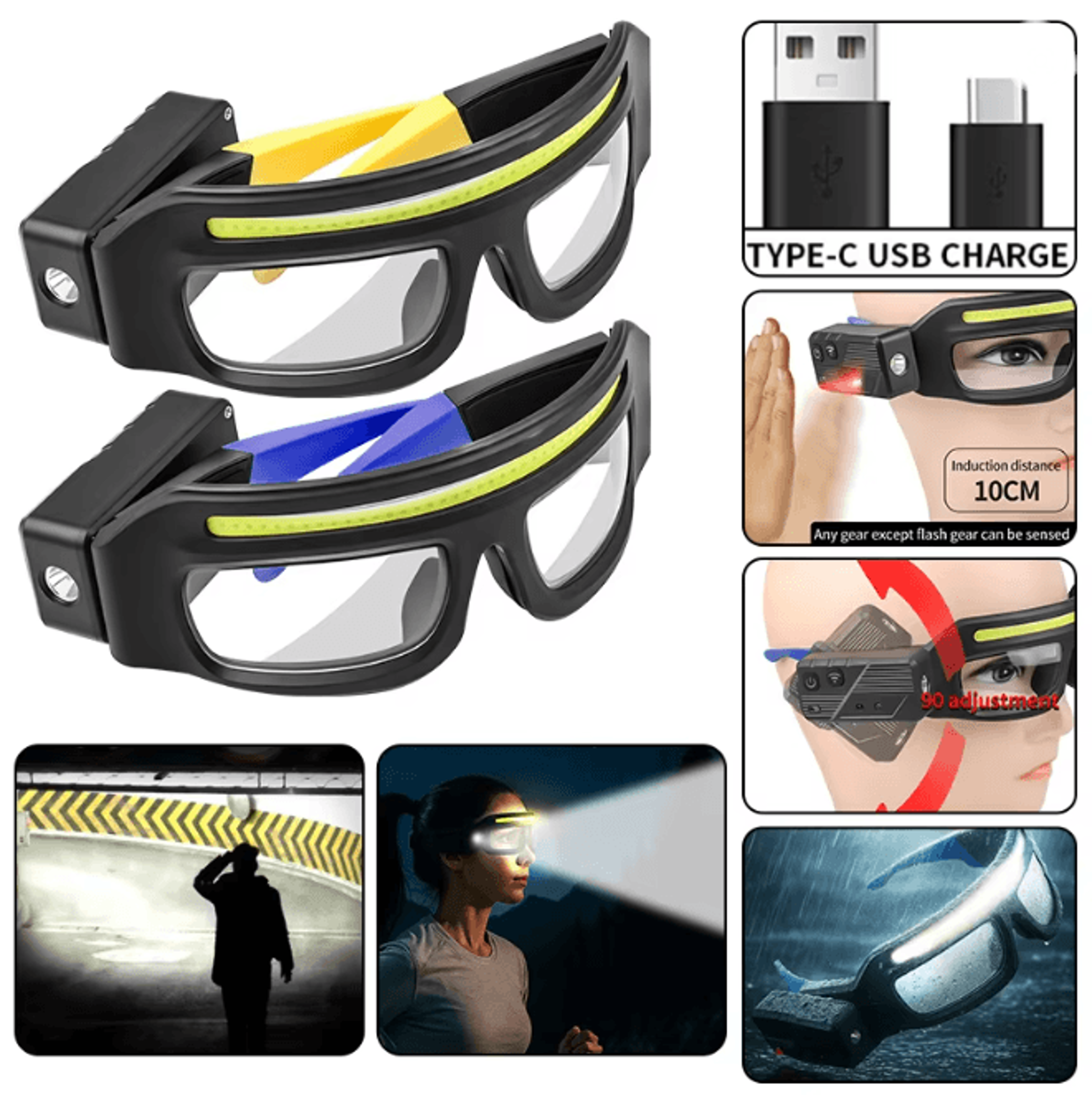 LumiClip Pro LED Glasses Light USB Rechargeable Clip On Headlamp 2