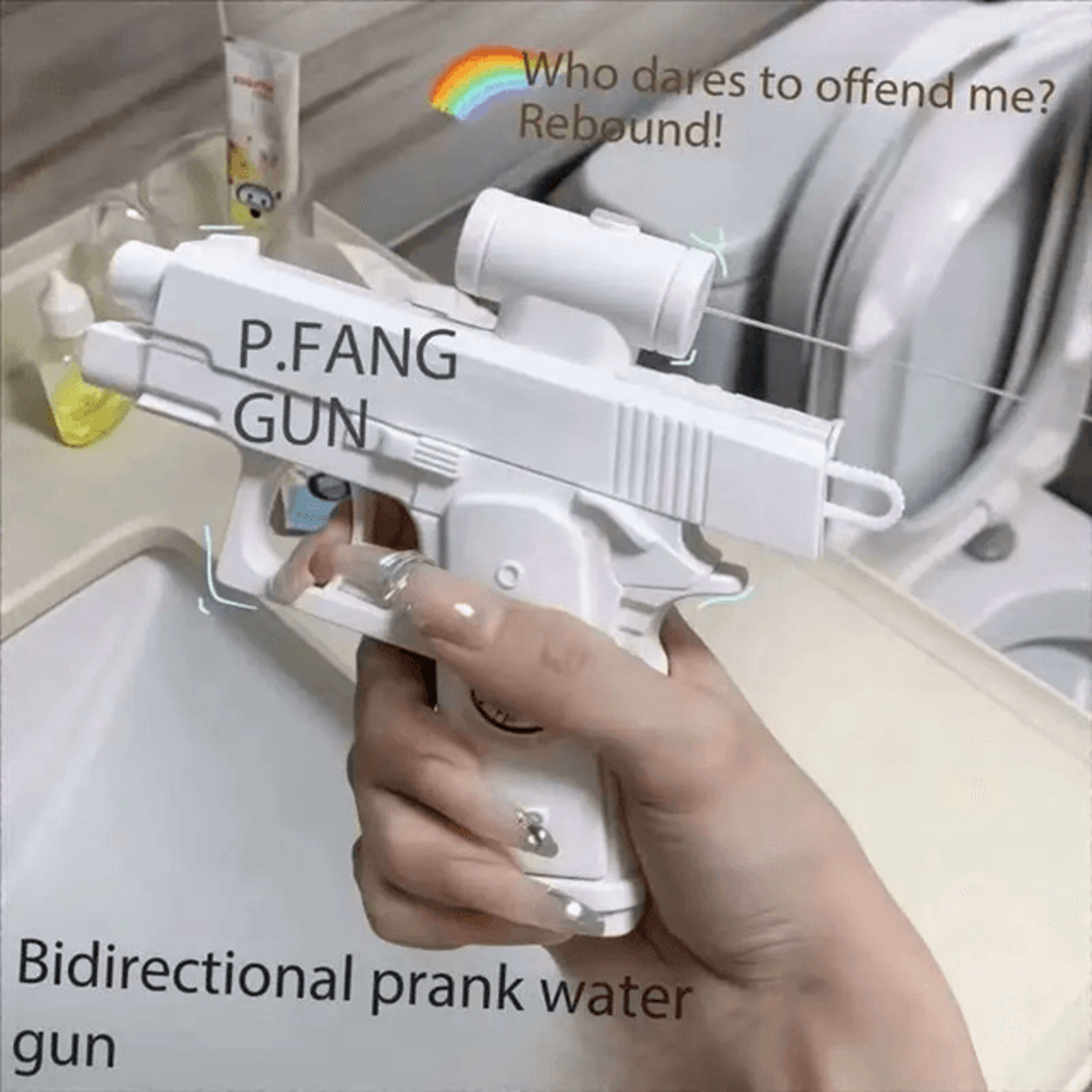 Double Sided Reverse Water Gun Mini Tactical Summer Blaster 0