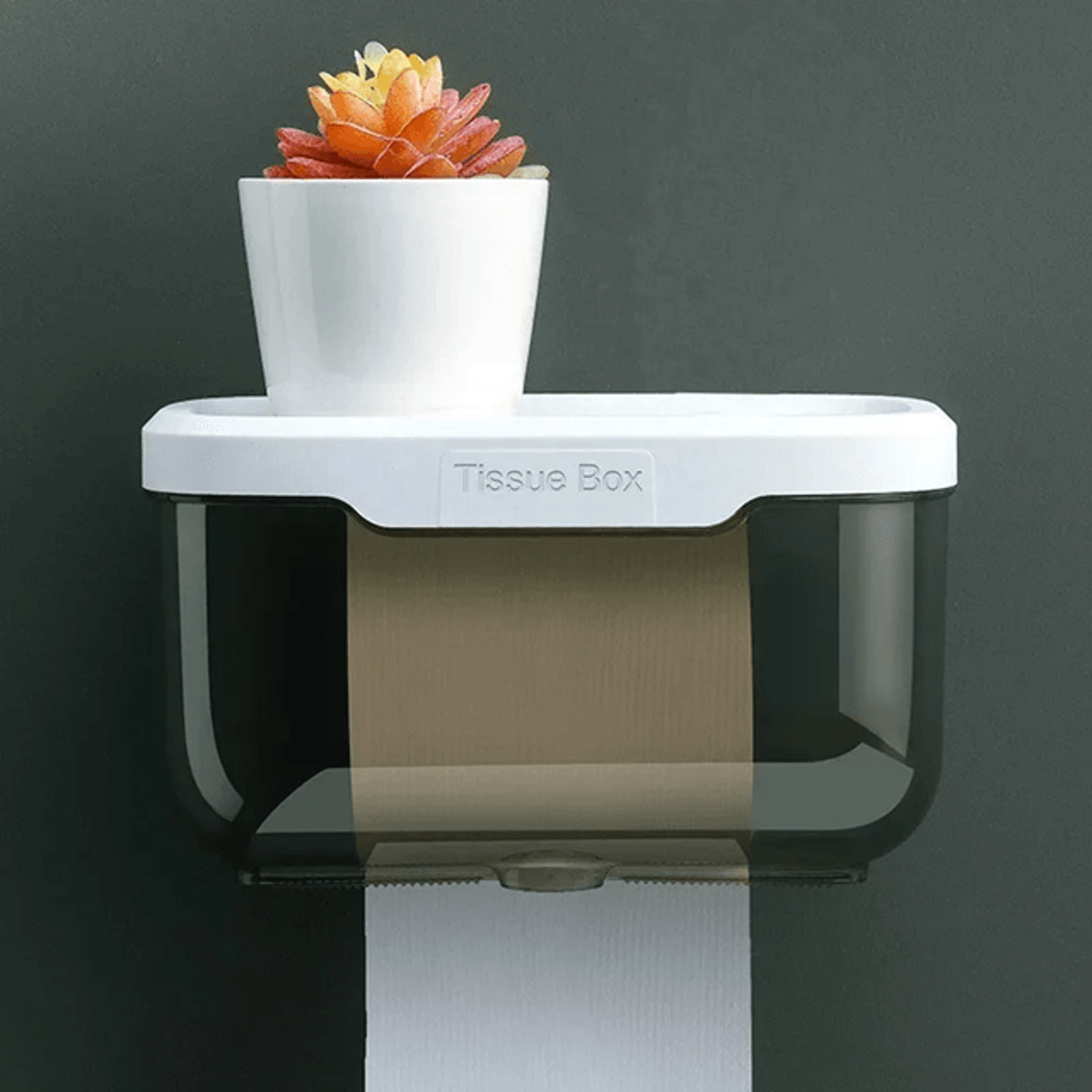Waterproof Wall Mounted Toilet Paper Holder Tissue Box 2