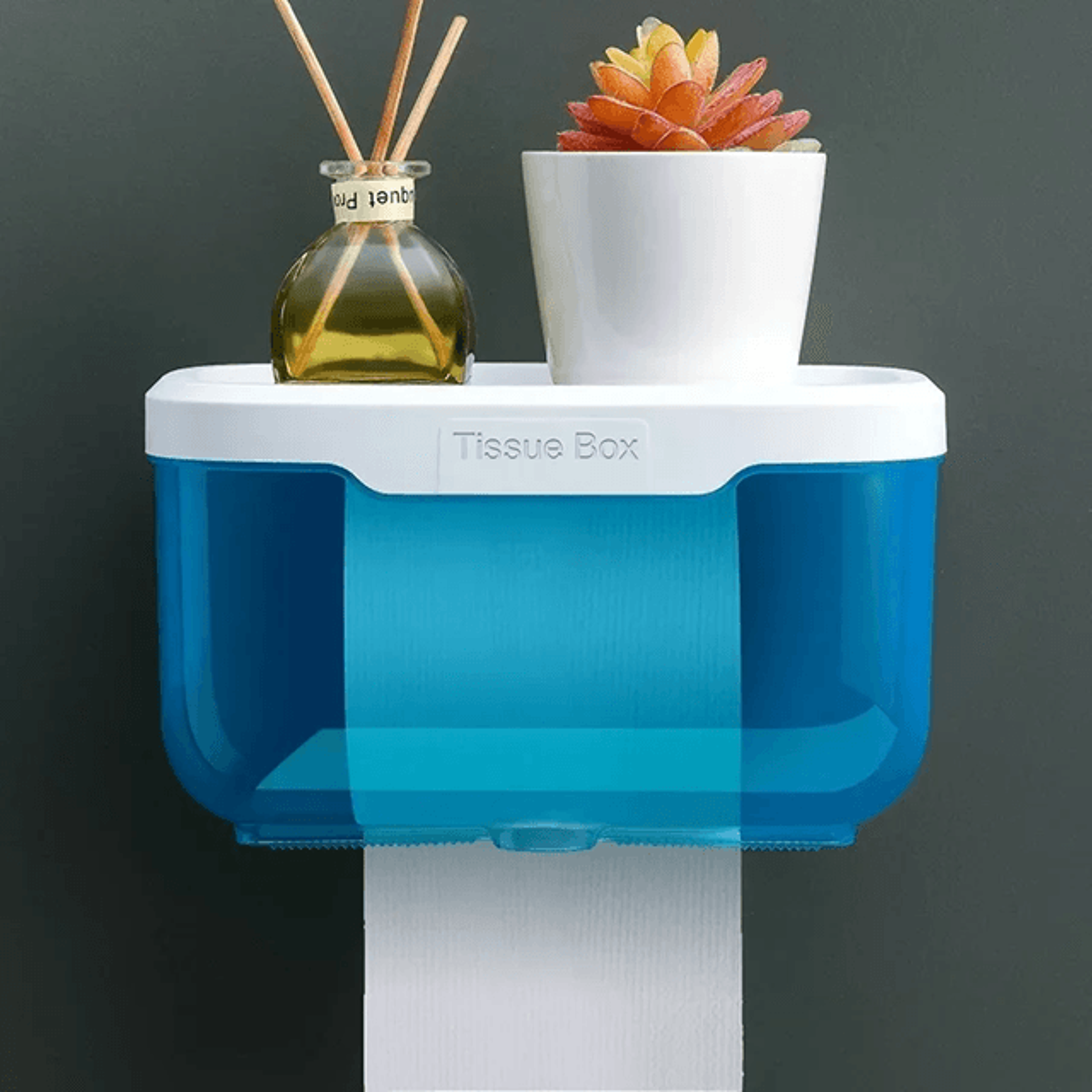 Waterproof Wall Mounted Toilet Paper Holder Tissue Box 4