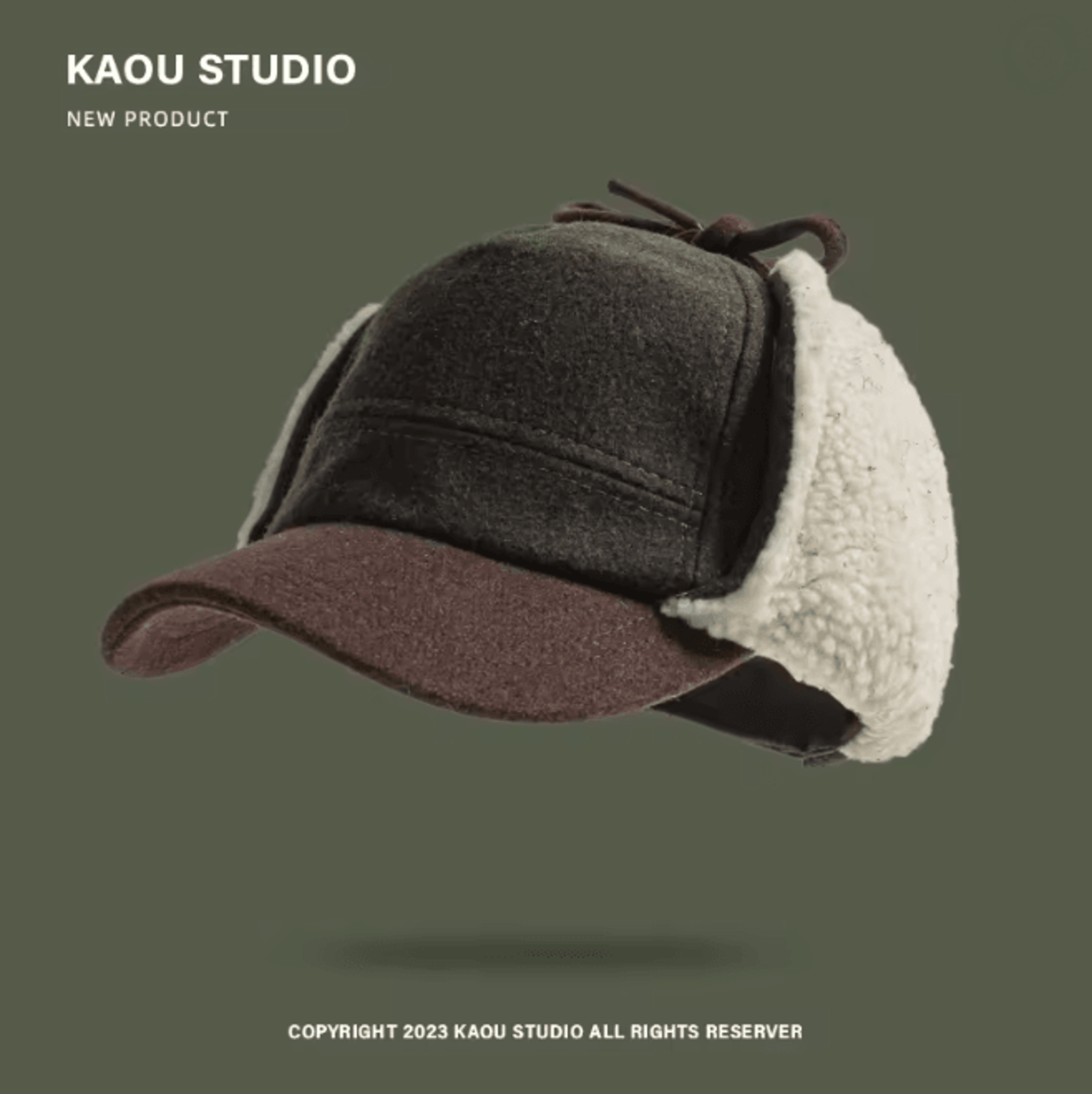 Retro Wool Bomber Hat With Ear Flaps Plush Thermal Winter Cap 4
