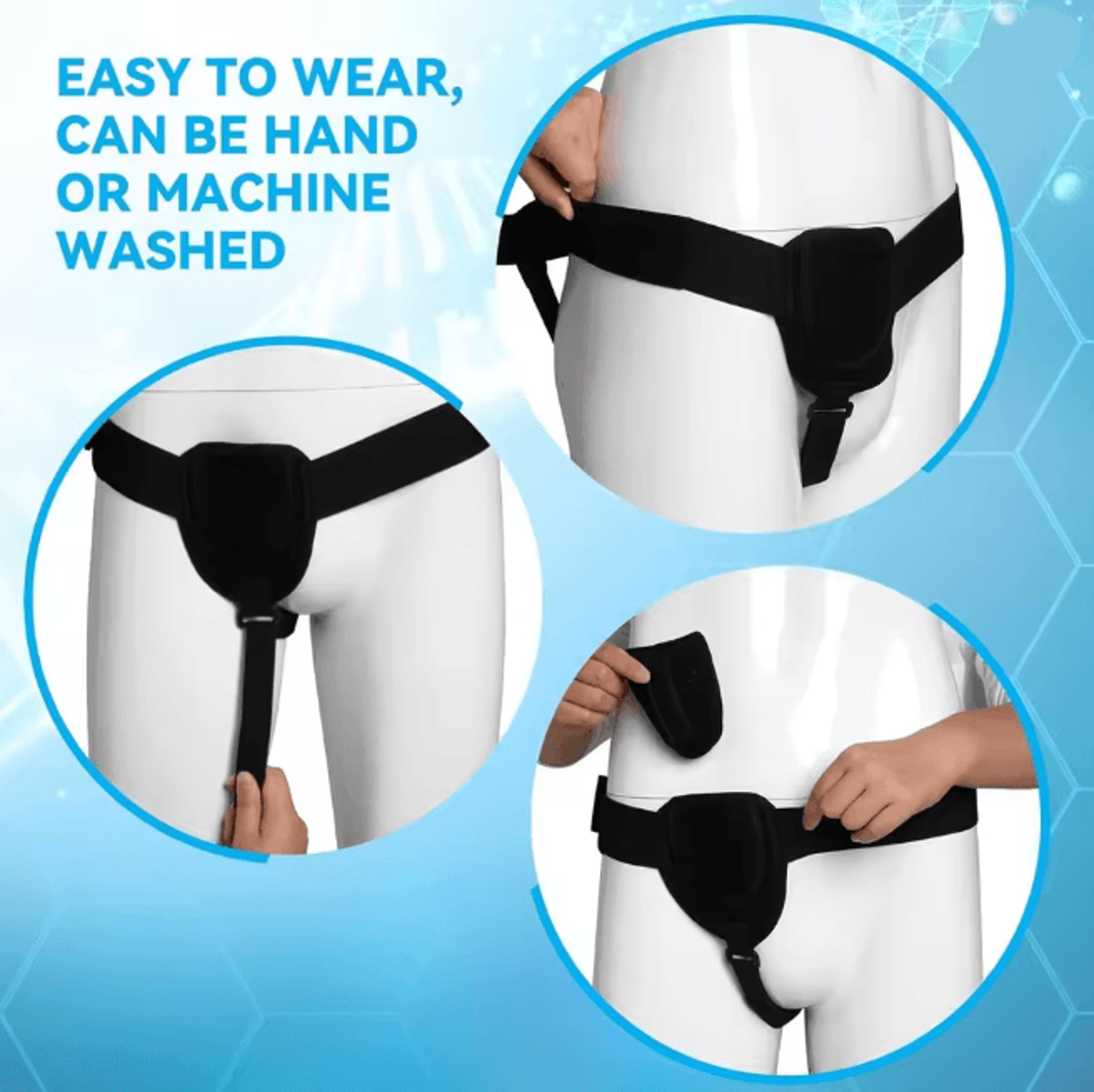 Adjustable Groin Support Belt With Compression Pads For Men And Women 3