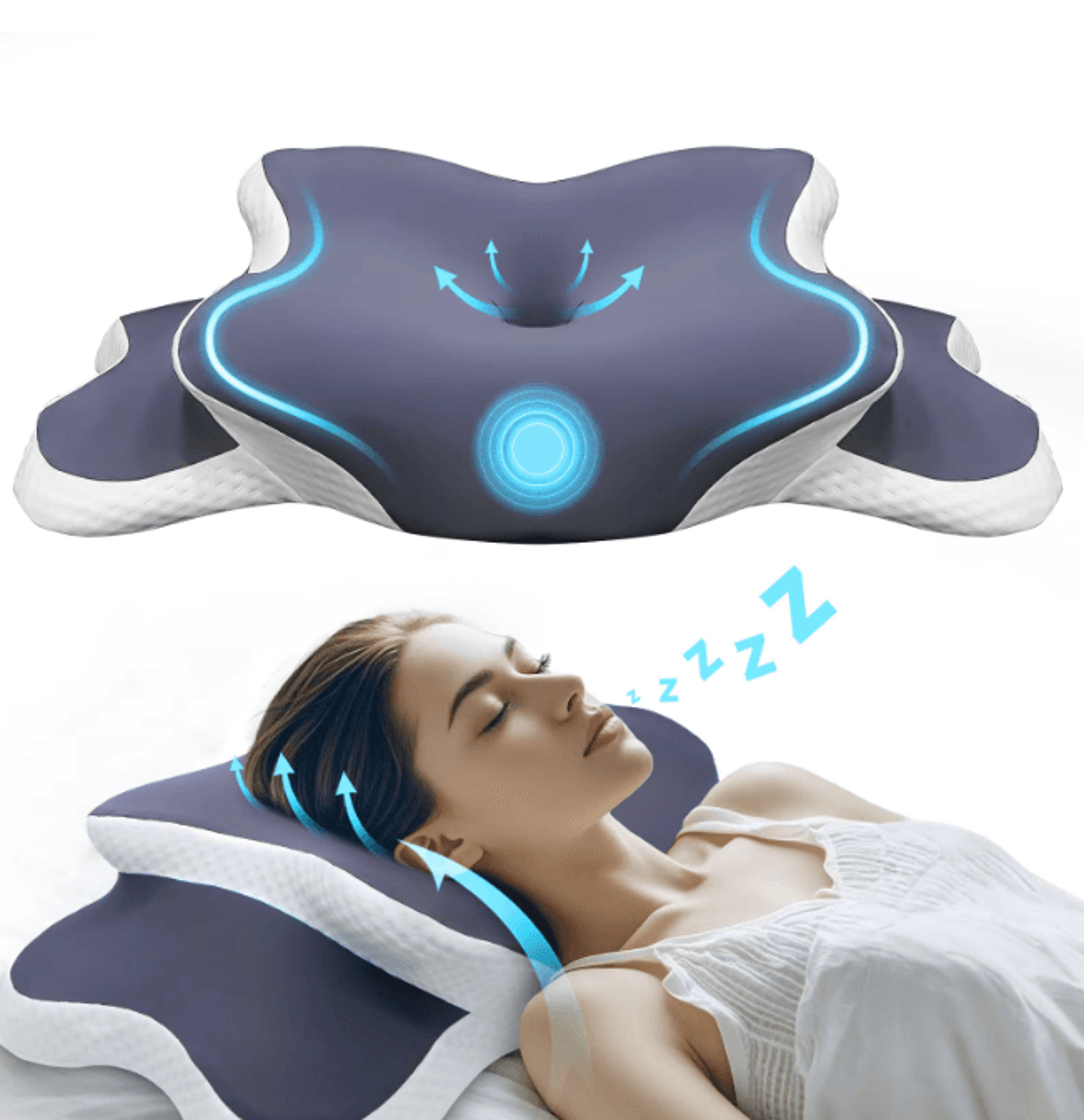Ergonomic Memory Foam Cervical Pillow For Neck Support And Comfort 0