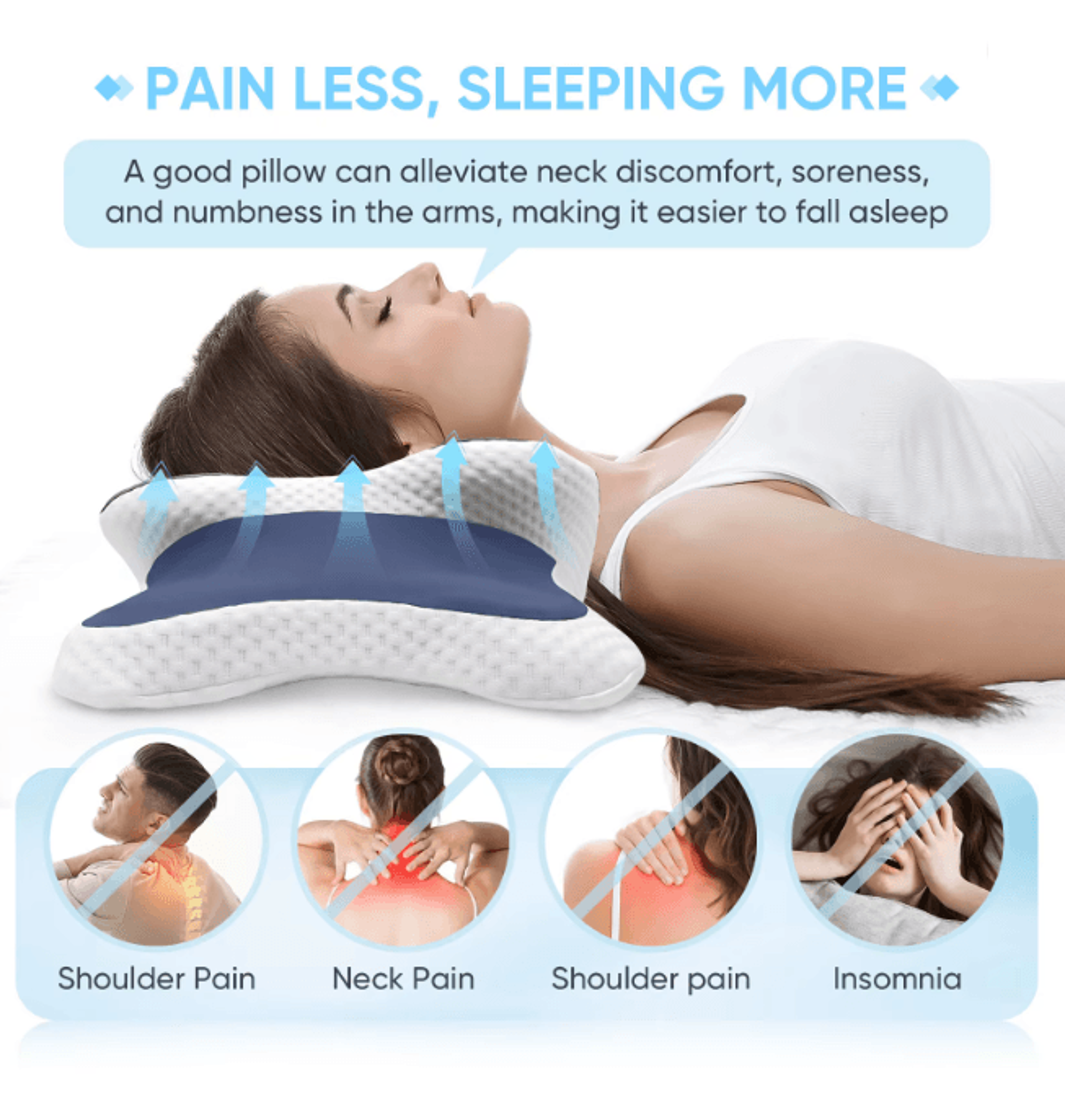 Ergonomic Memory Foam Cervical Pillow For Neck Support And Comfort 1