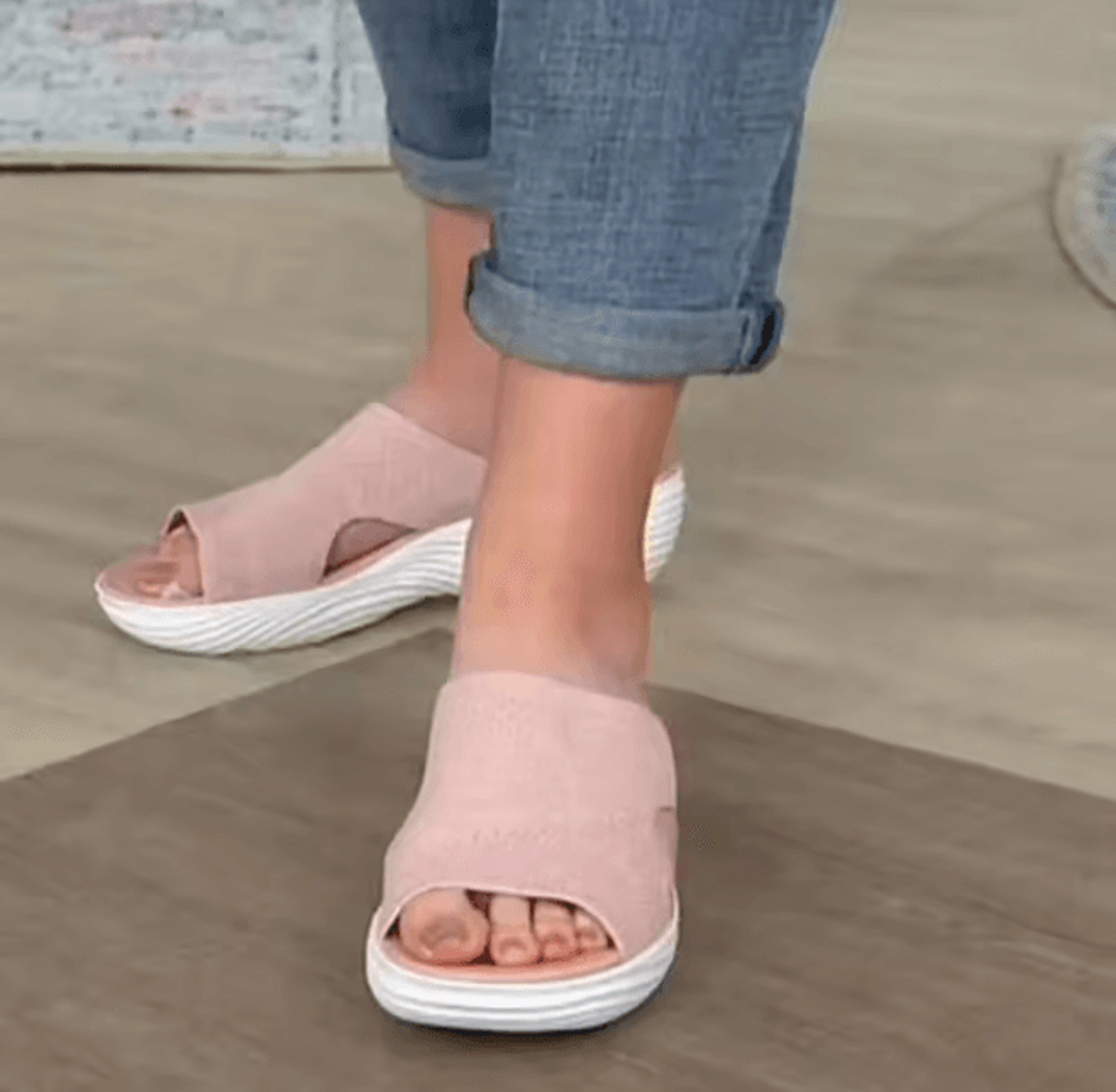 Womens Open Toe Platform Sandals Casual Beach Wedge Slippers 2