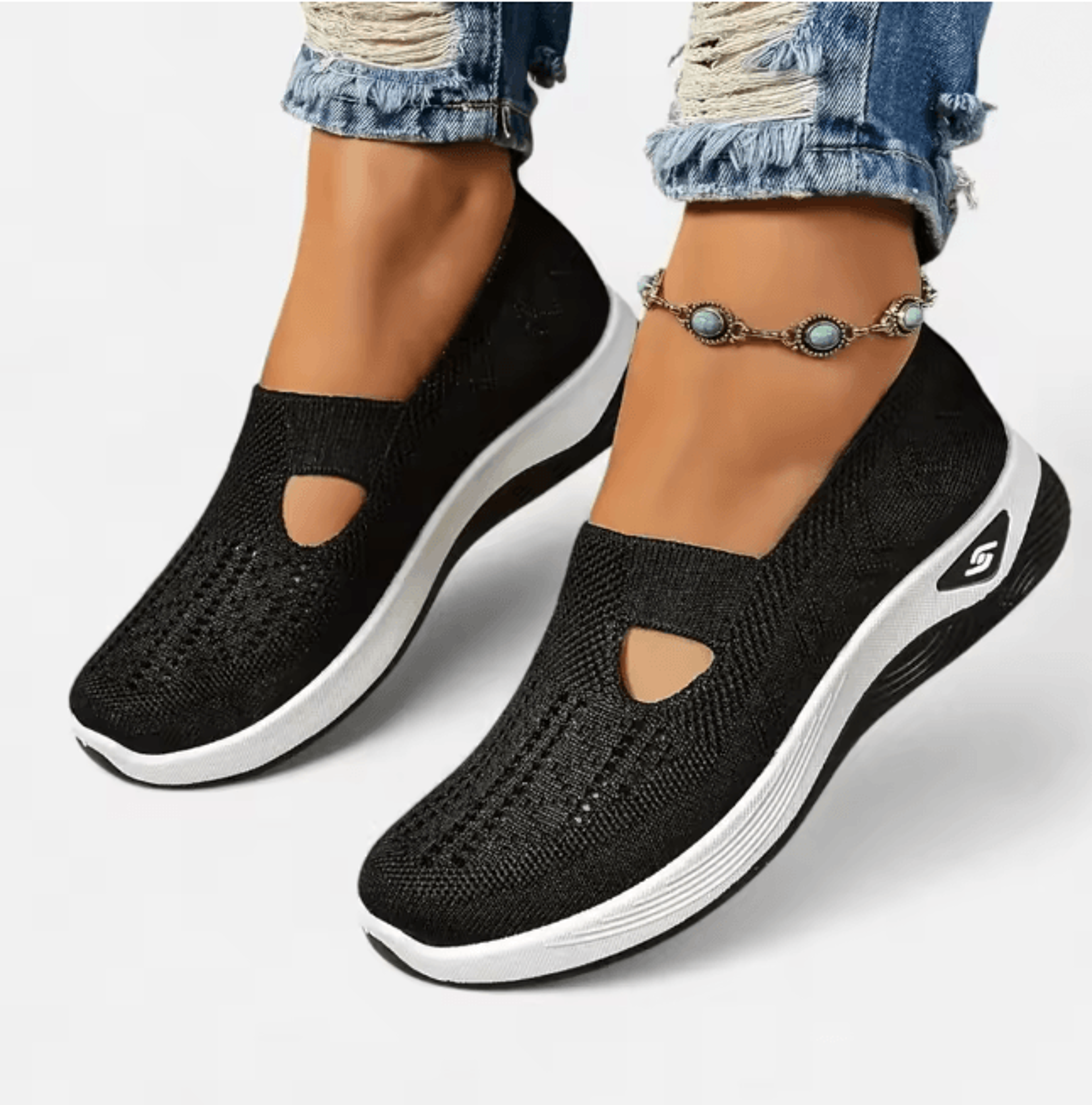 Womens Breathable Mesh Flats Comfortable Slip On Casual Loafers 4