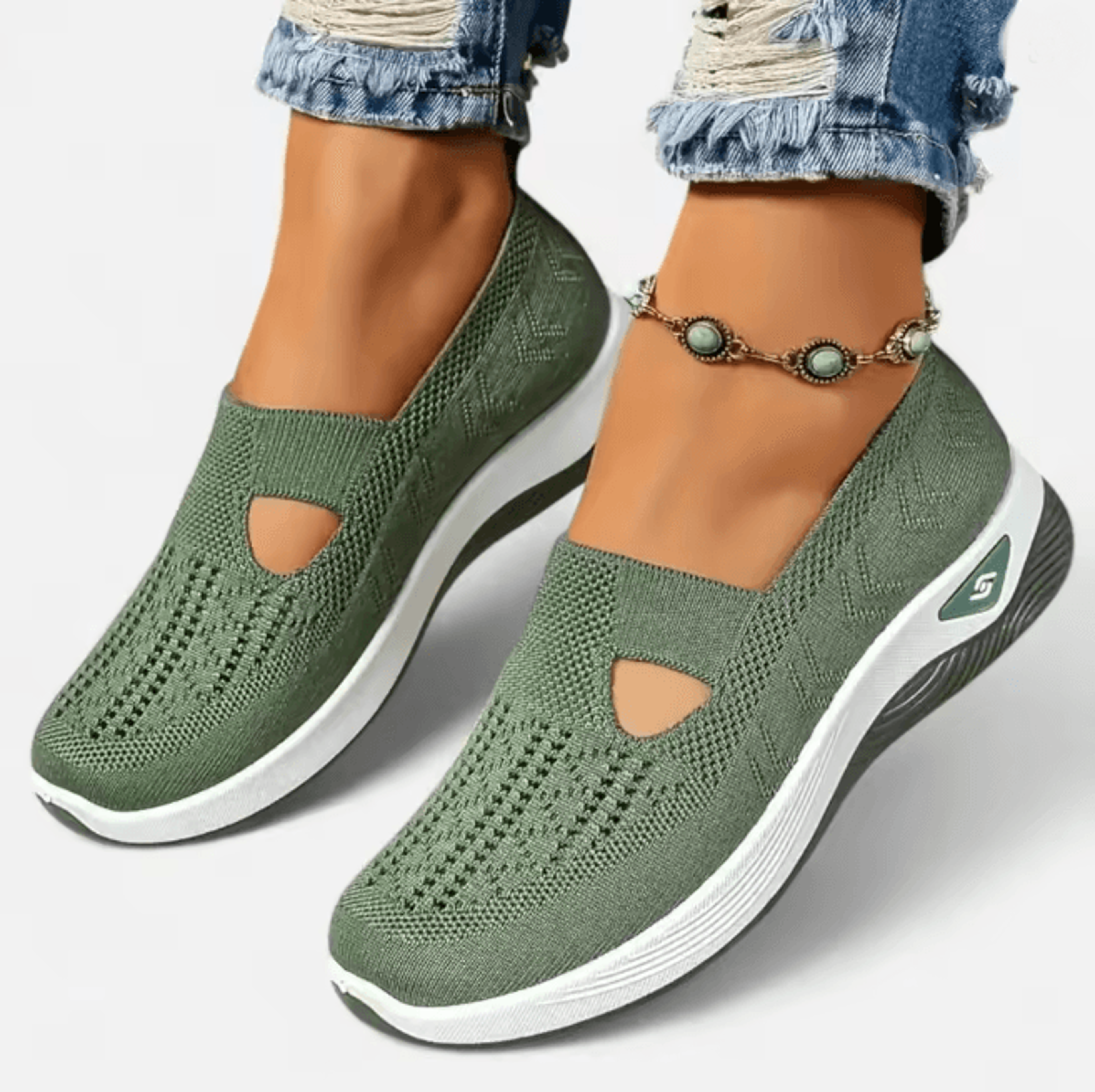 Womens Breathable Mesh Flats Comfortable Slip On Casual Loafers 7