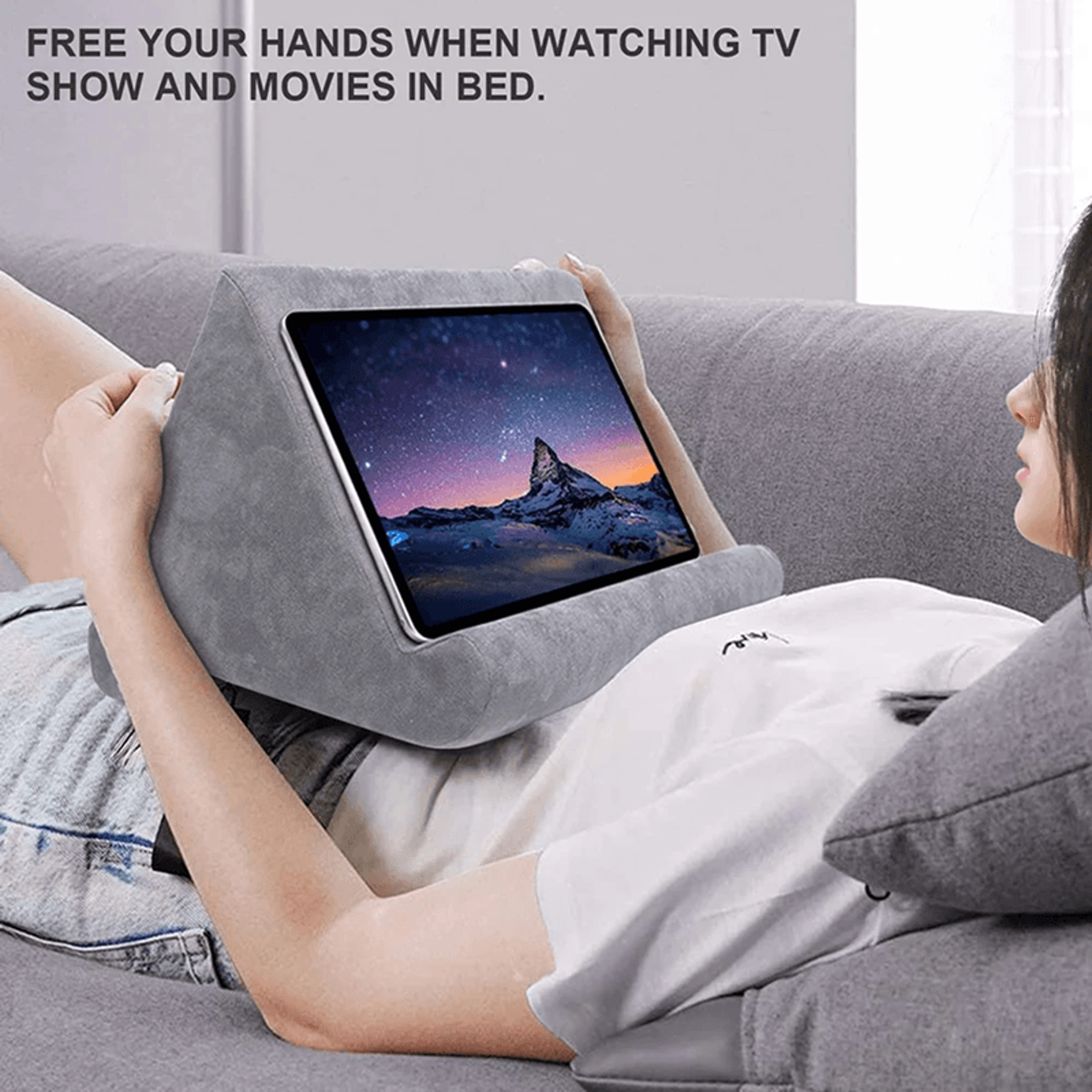 Multi Angle Tablet Pillow Stand Soft Lap Holder For IPad And Phones 1