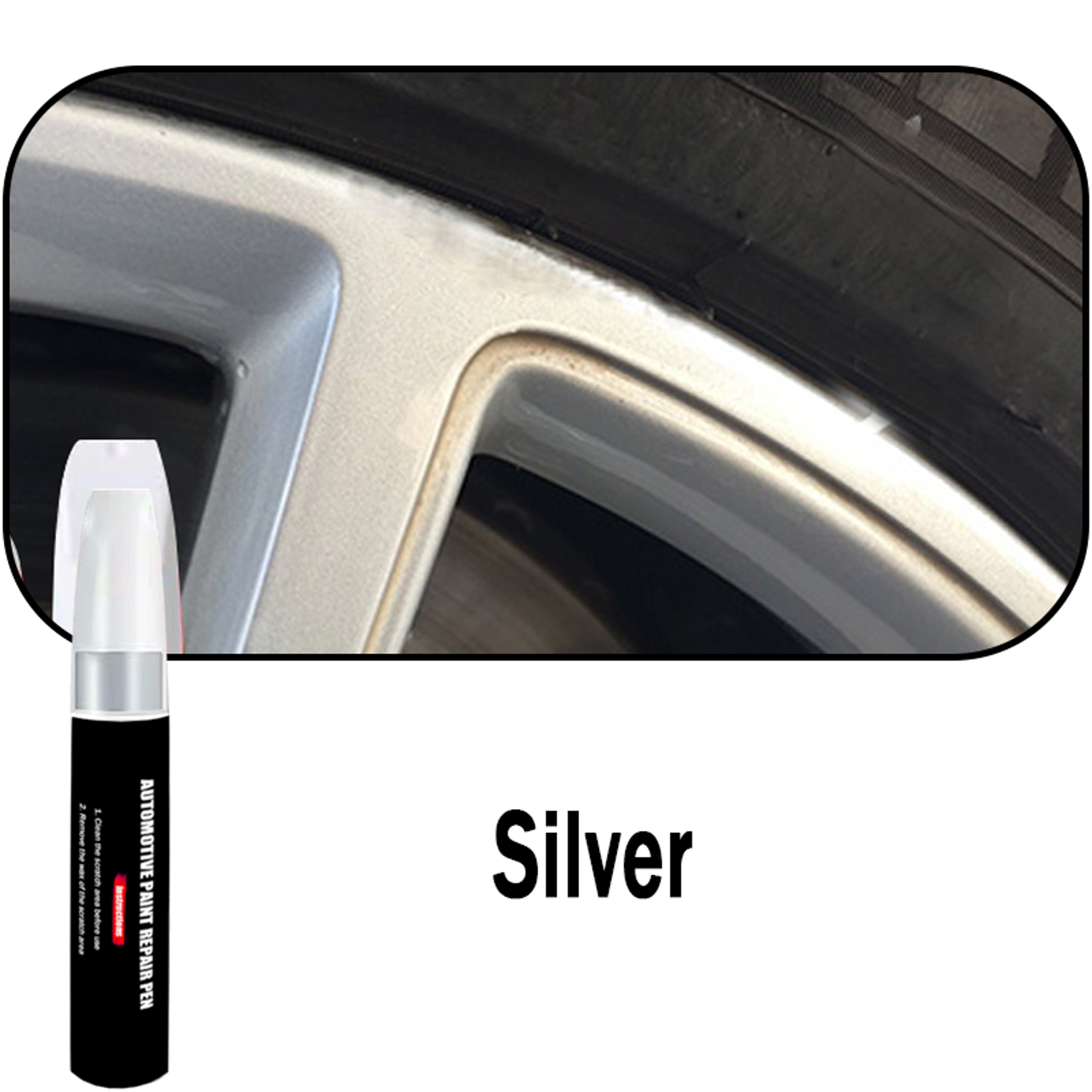 Car Wheel Touch Up Paint Pen  Quick Fix For Rim Scratches  Paint Chips 5