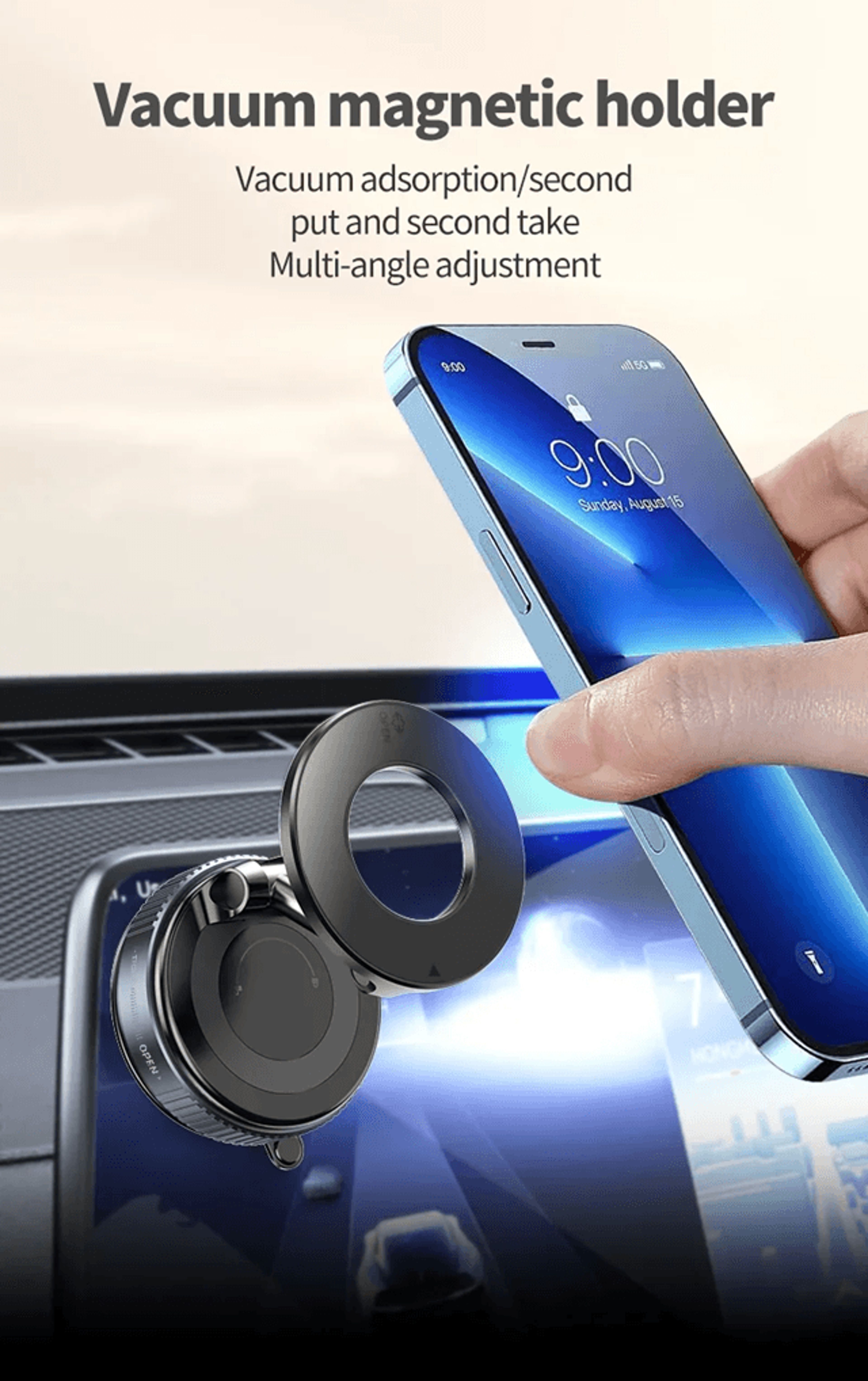 FlexGrip Magnetic Car Phone Holder Foldable Navigation Mount 1