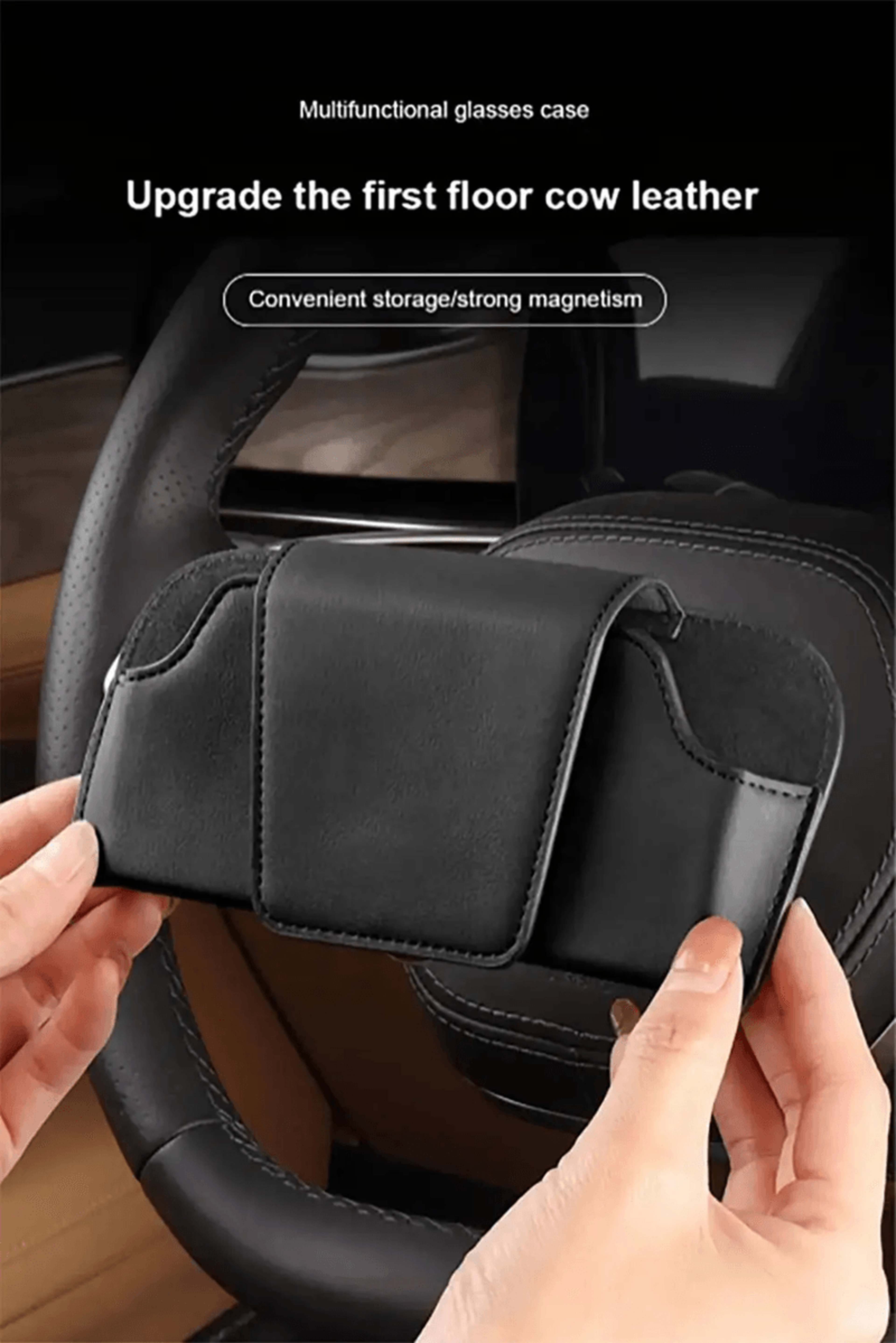 Premium Car Sunglasses Holder Sun Visor Glasses Case 0