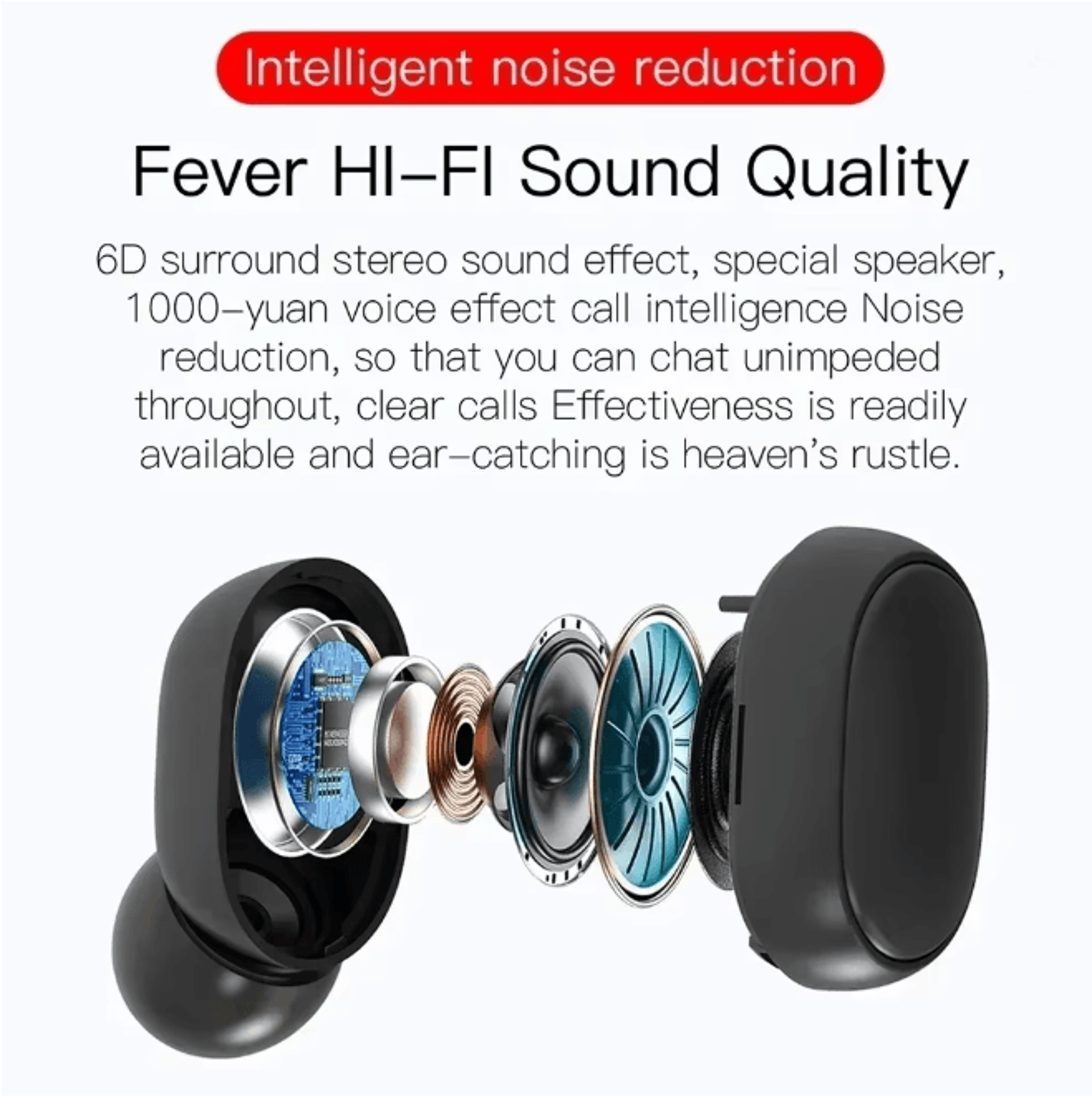 E6S Wireless Bluetooth Earbuds Noise Cancelling Headphones 1