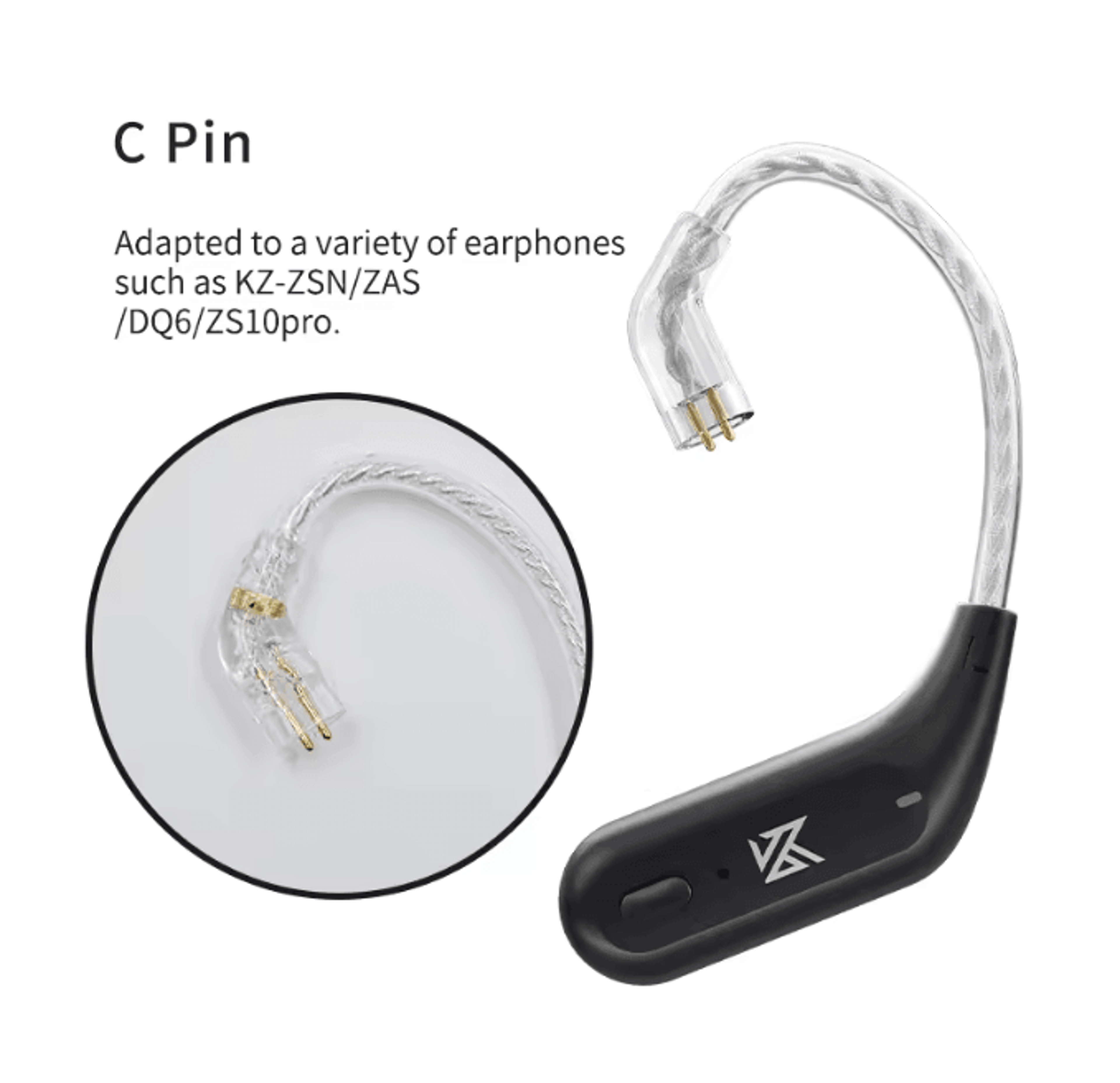 KZ AZ09 Bluetooth Ear Hook Wireless Adapter Module With Charging Case 5