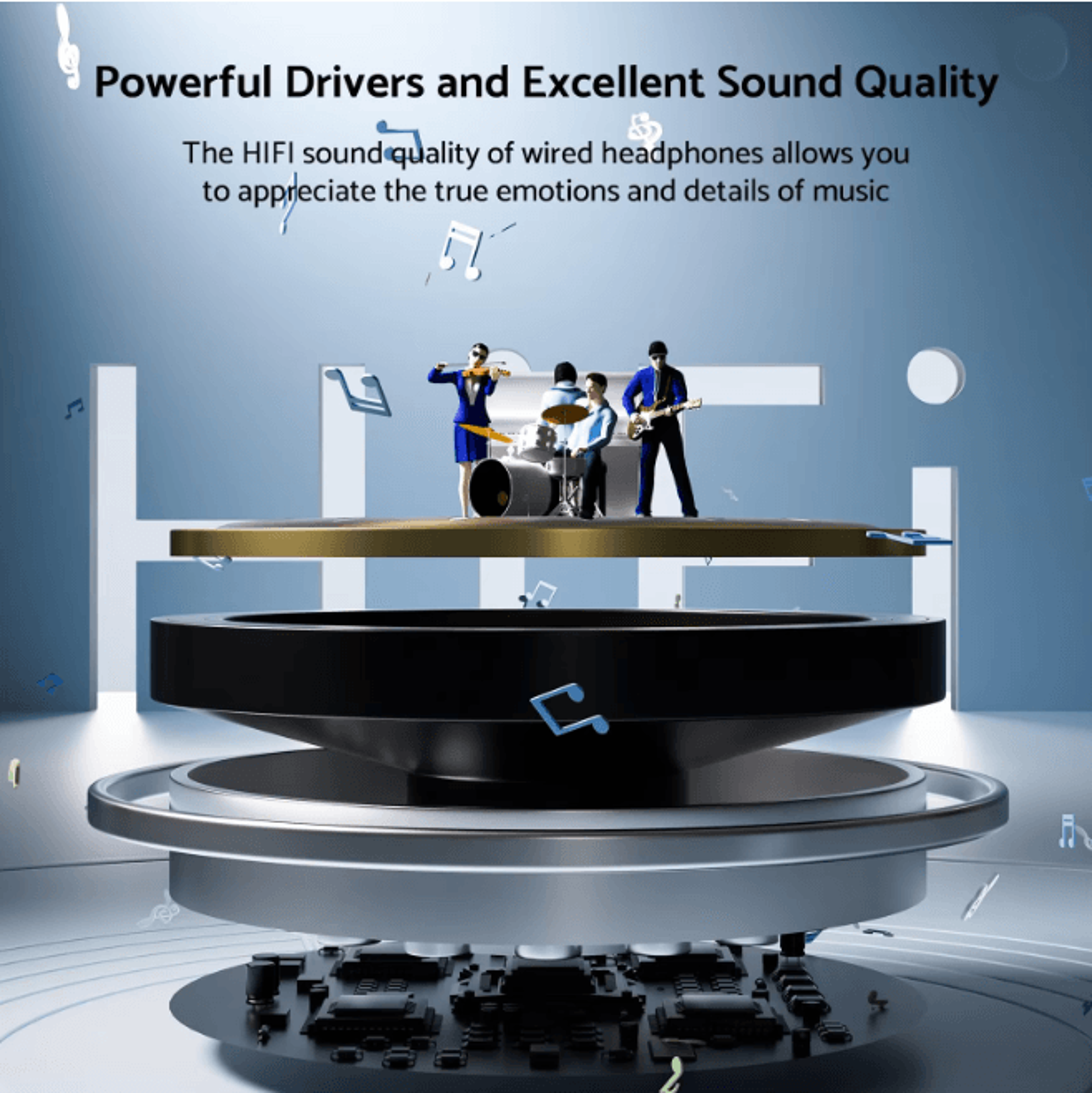 USB C Wired In Ear Headphones With HiFi Sound And Inline Control 1