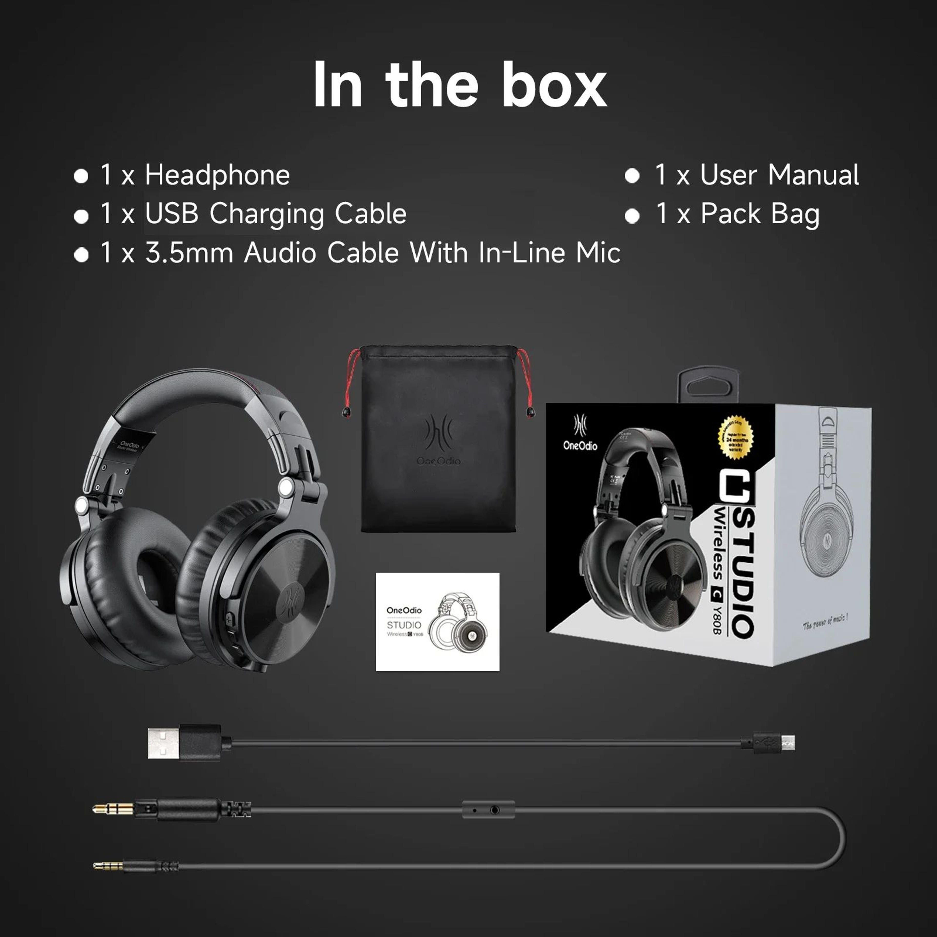 OneOdio Pro C Wireless Over Ear Bluetooth Headphones With HiFi Sound 5