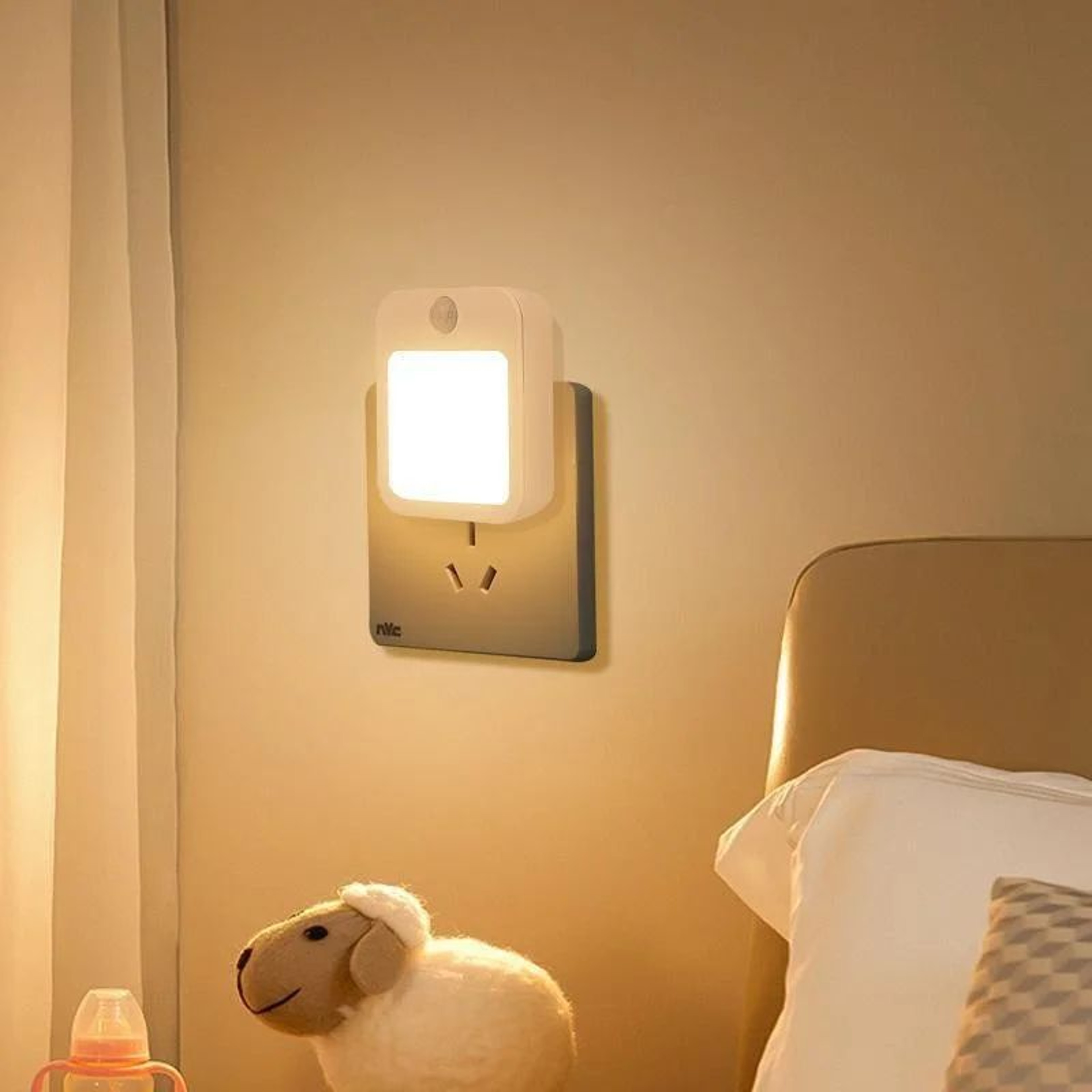 Motion Sensor LED Night Light Dimmable Smart Plug In Lamp 2