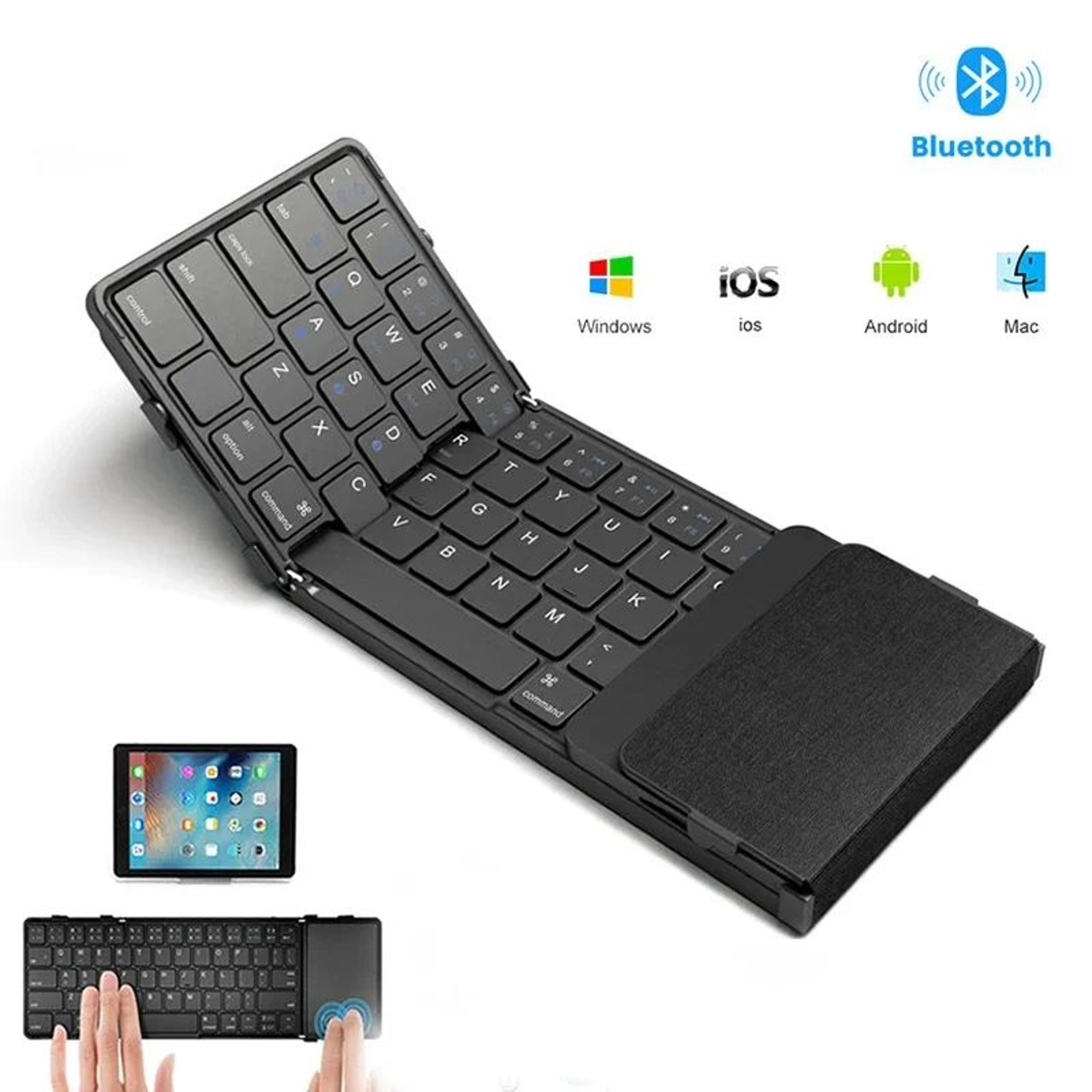 Foldable Wireless Bluetooth Keyboard Portable Travel Keyboard 0