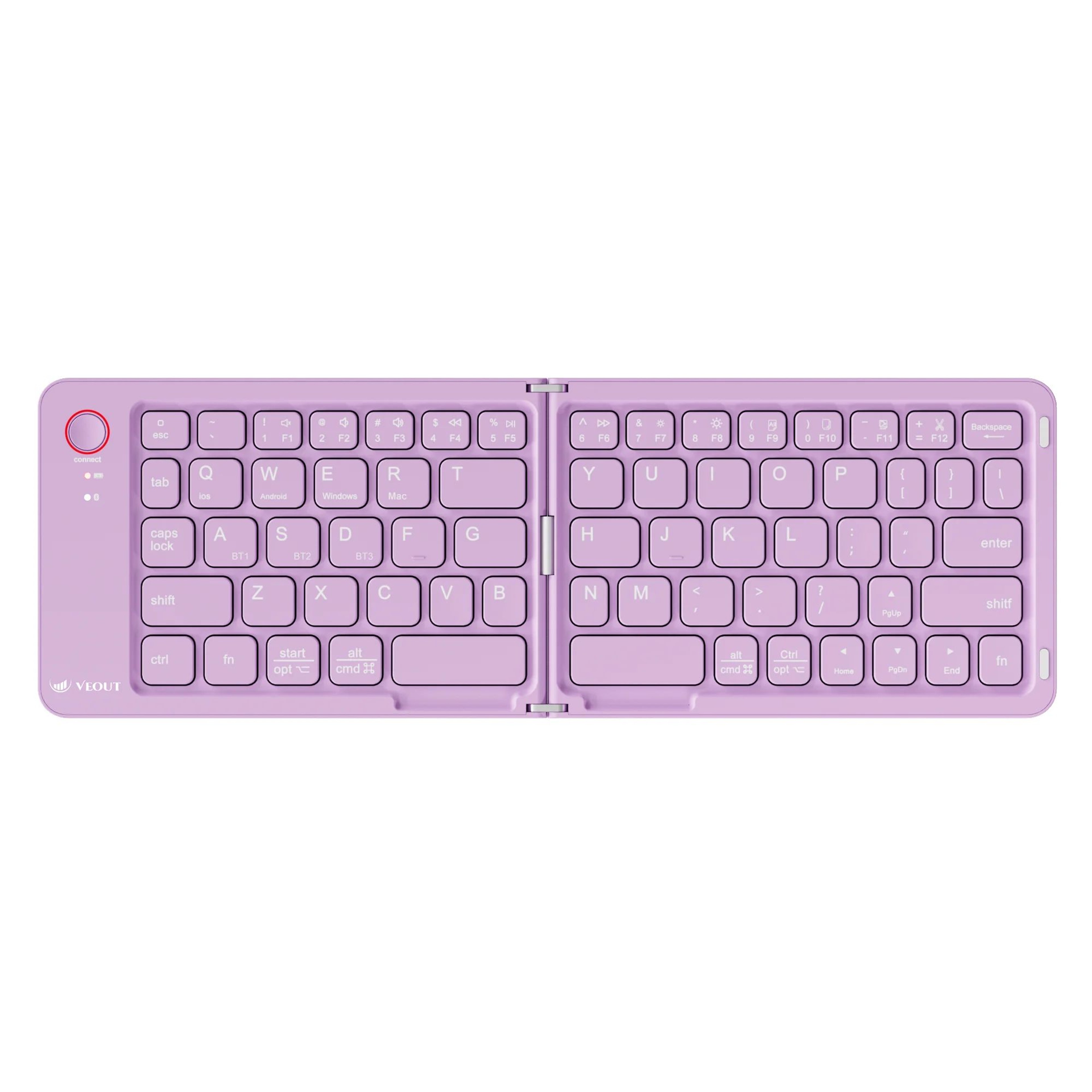 VEOUT E4 Portable Foldable Bluetooth Keyboard For Phone Tablet And Laptop 8