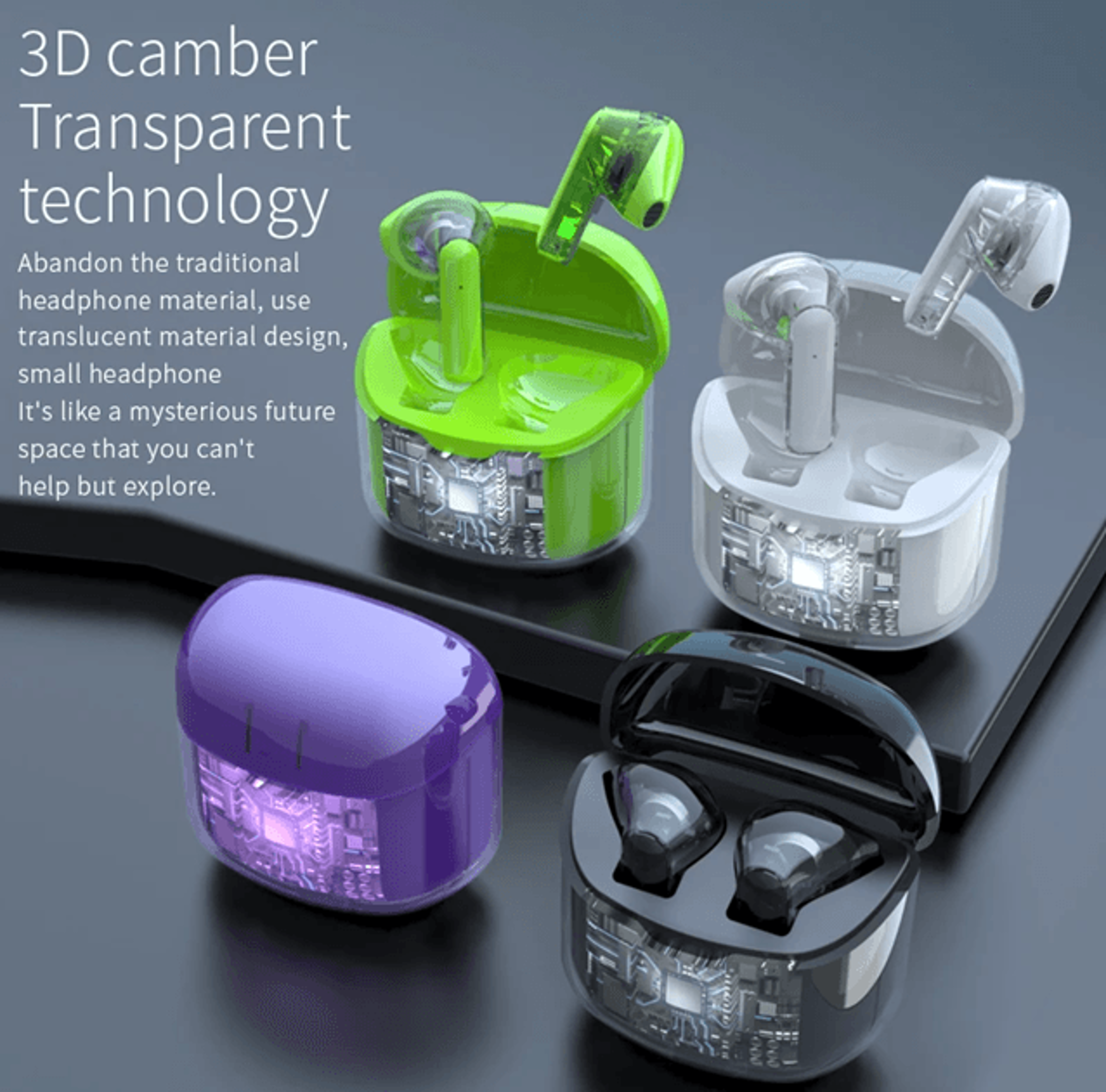 Futuristic Bluetooth 54 Wireless Earbuds With Noise Cancelling And Low Power Design 0