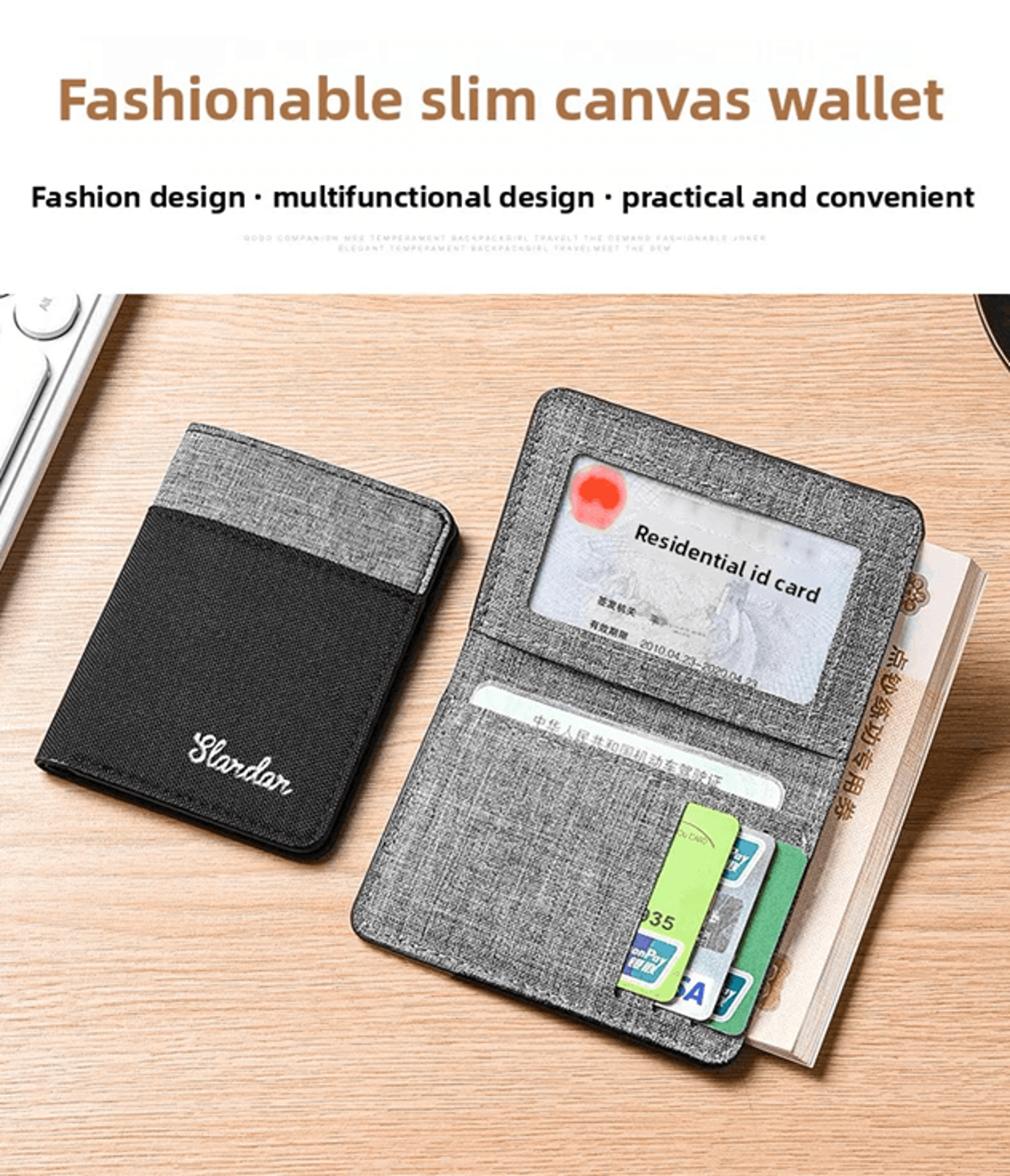 Mens Ultra Thin RFID Blocking Wallet With Card Holder And ID Slot 0