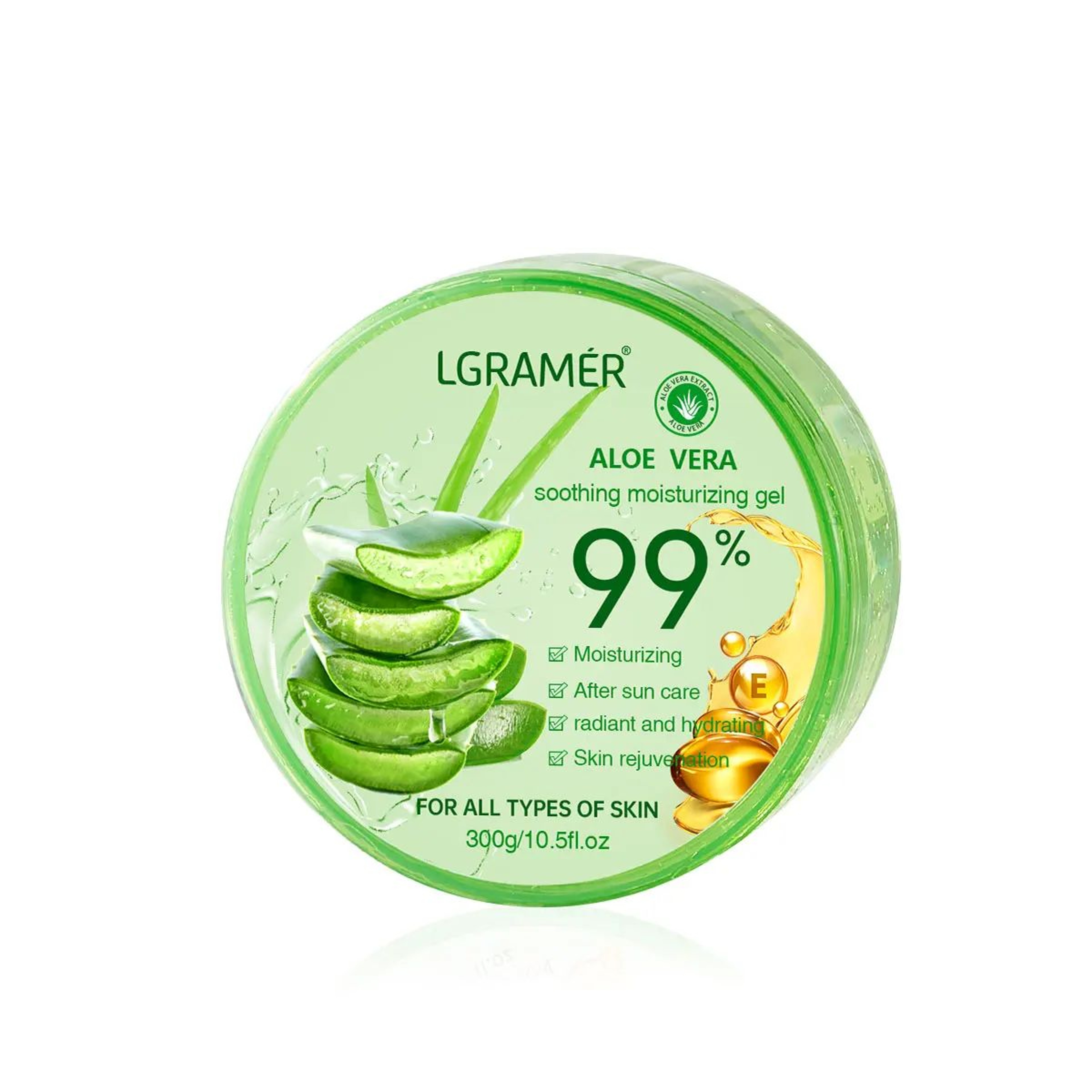 99 Percent Aloe Vera Gel Moisturizing Face And Body Hydrating Skin Care Gel 6