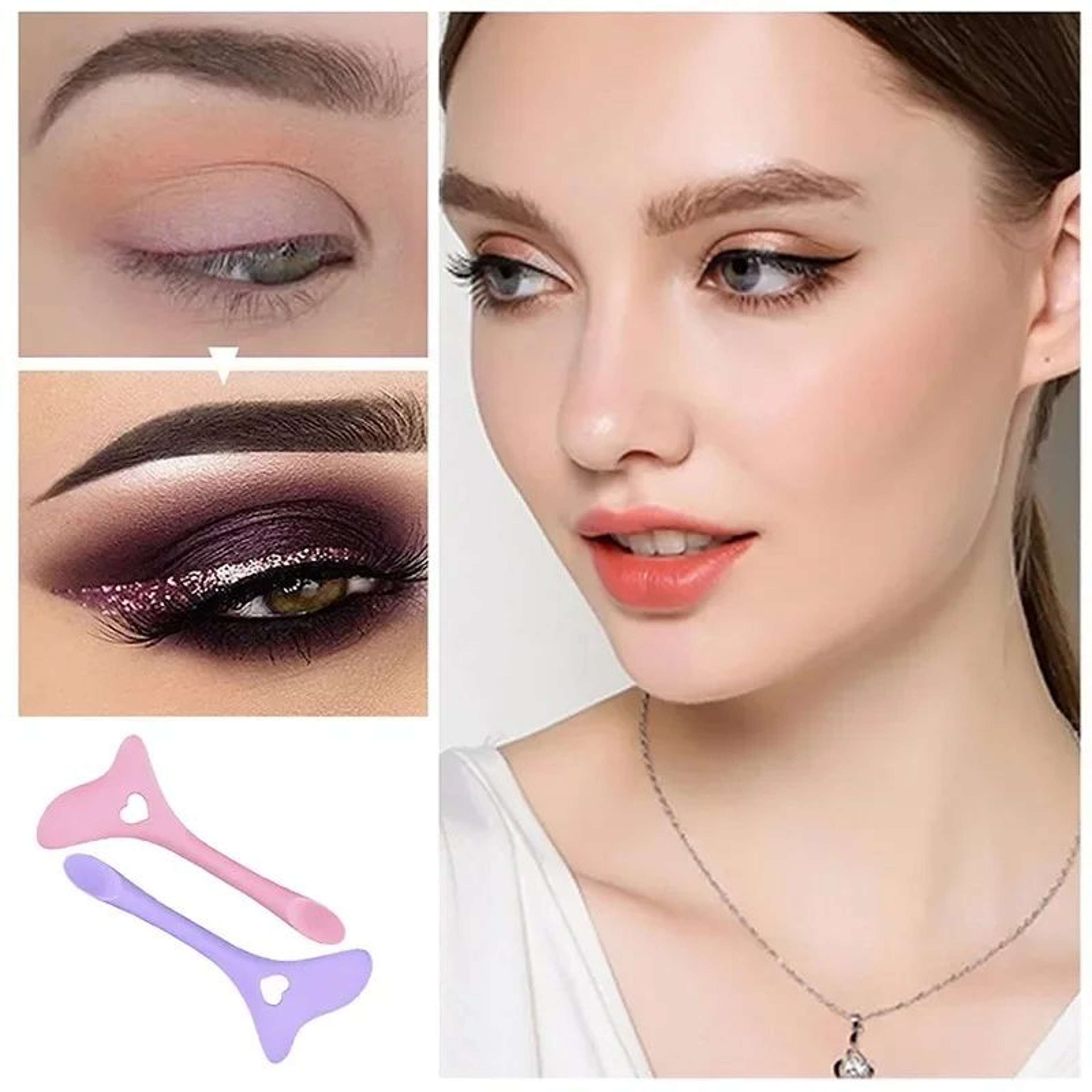 Silicone Eyeliner Stencil Winged Eyeliner Guide Makeup Tool 2