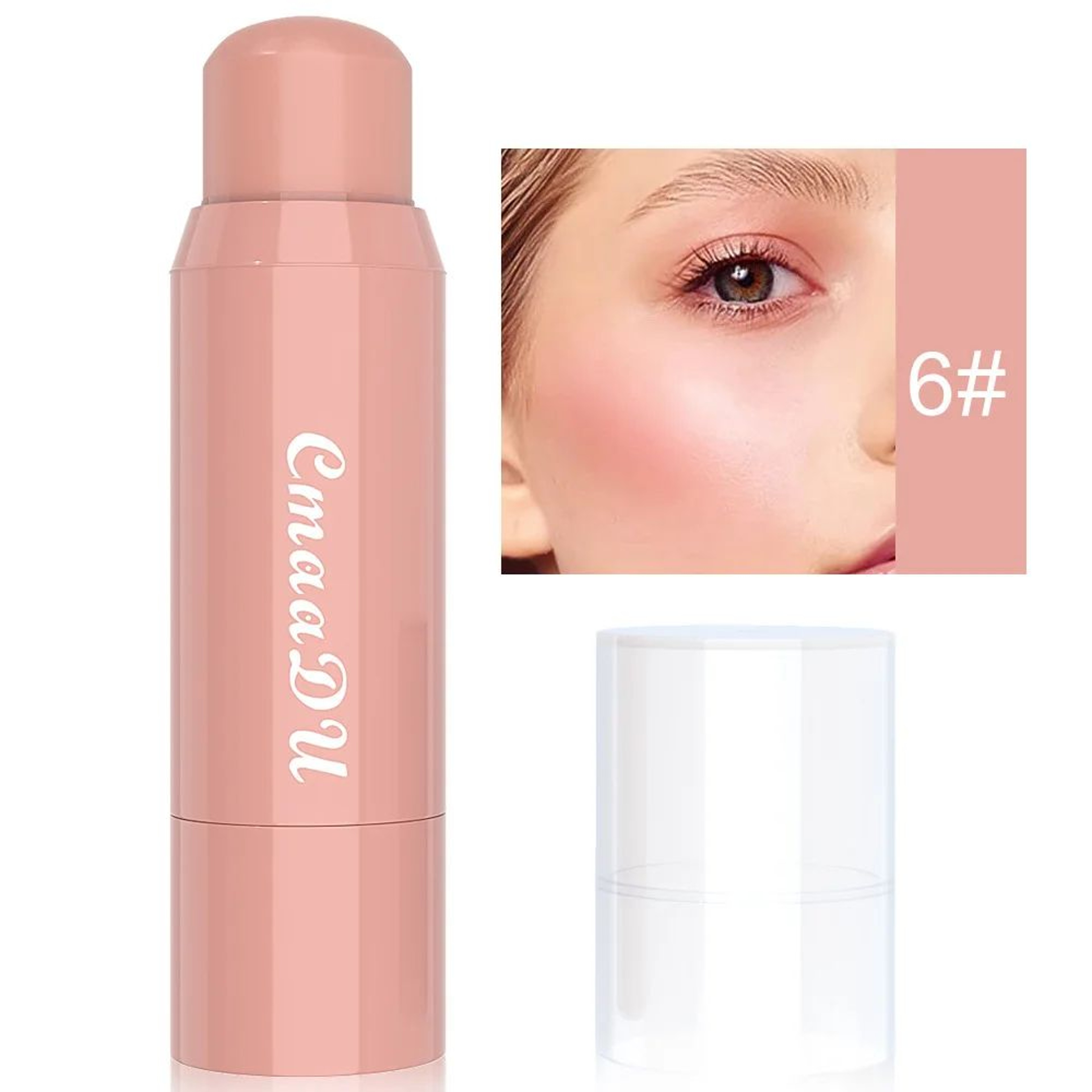 6color Blush Lipstick Combination Matte Silky Multifunctional Makeup Stick Makes It Easy To Remove  6