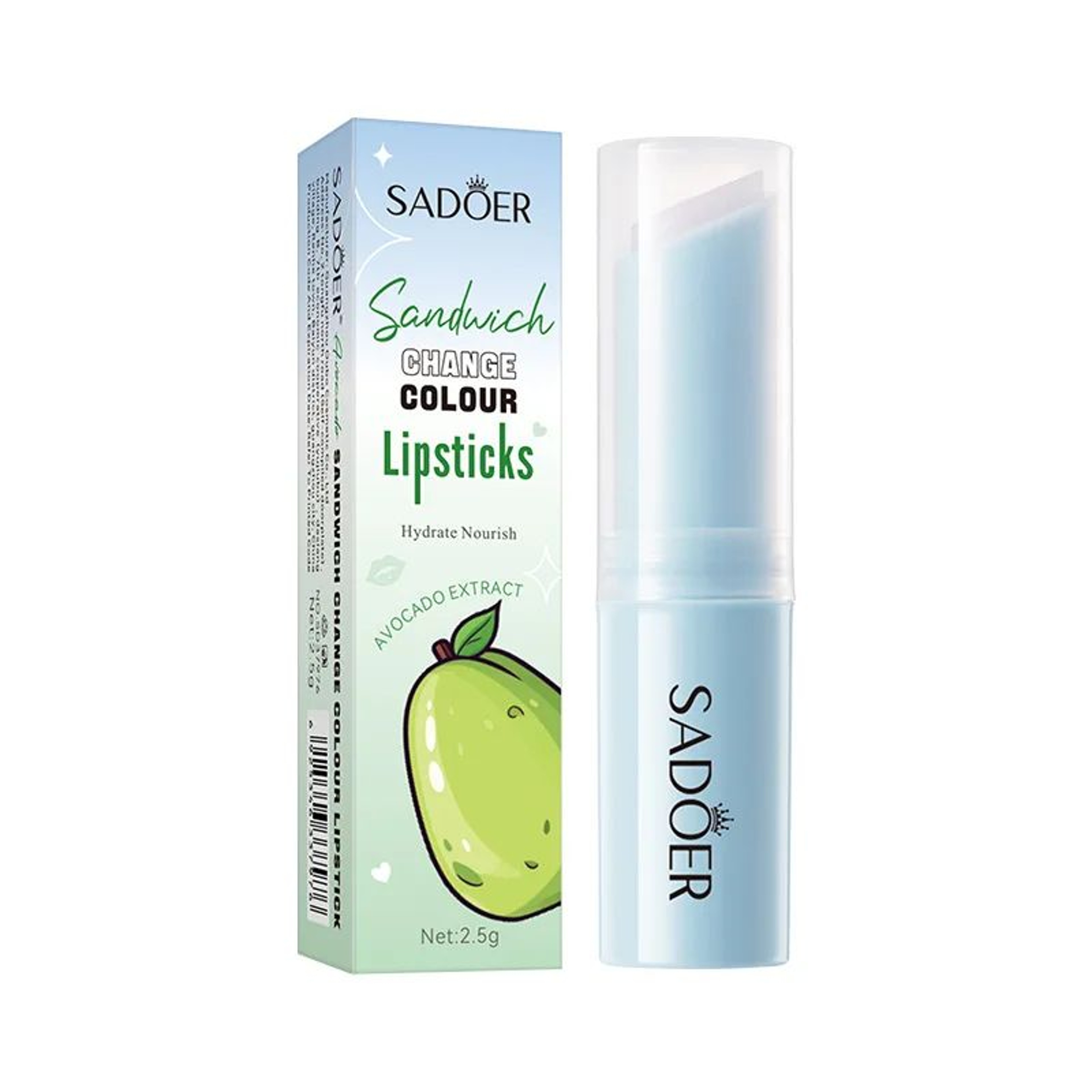 Strawberry Color Changing Lipstick Moisturizing Fruit Lip Balm Tint 5