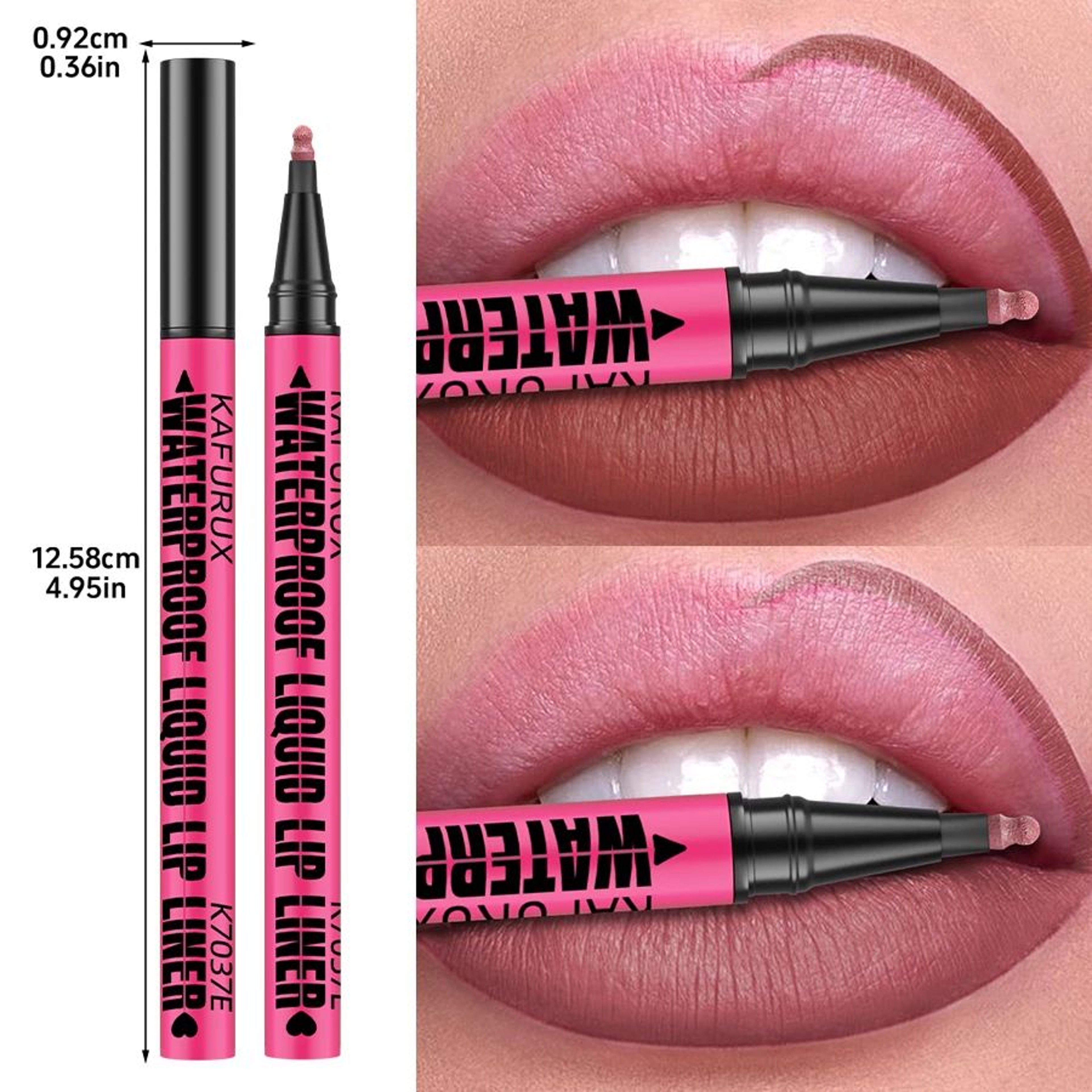 Matte Lip Liner Pencil Waterproof Long Lasting Lip Contour Pen 5