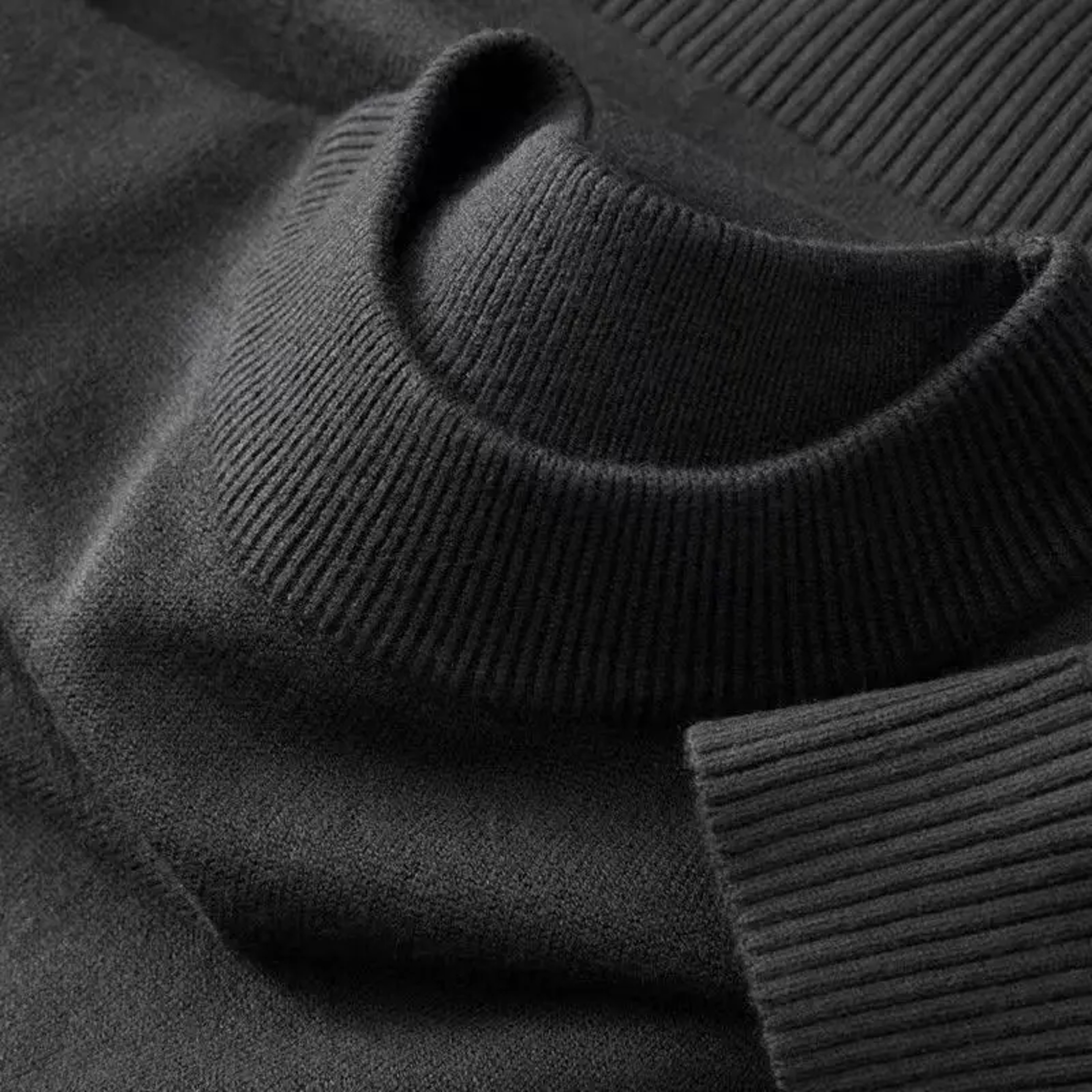 Mens Mock Neck Knit Sweater Lightweight Pullover For Casual And Smart Style 8