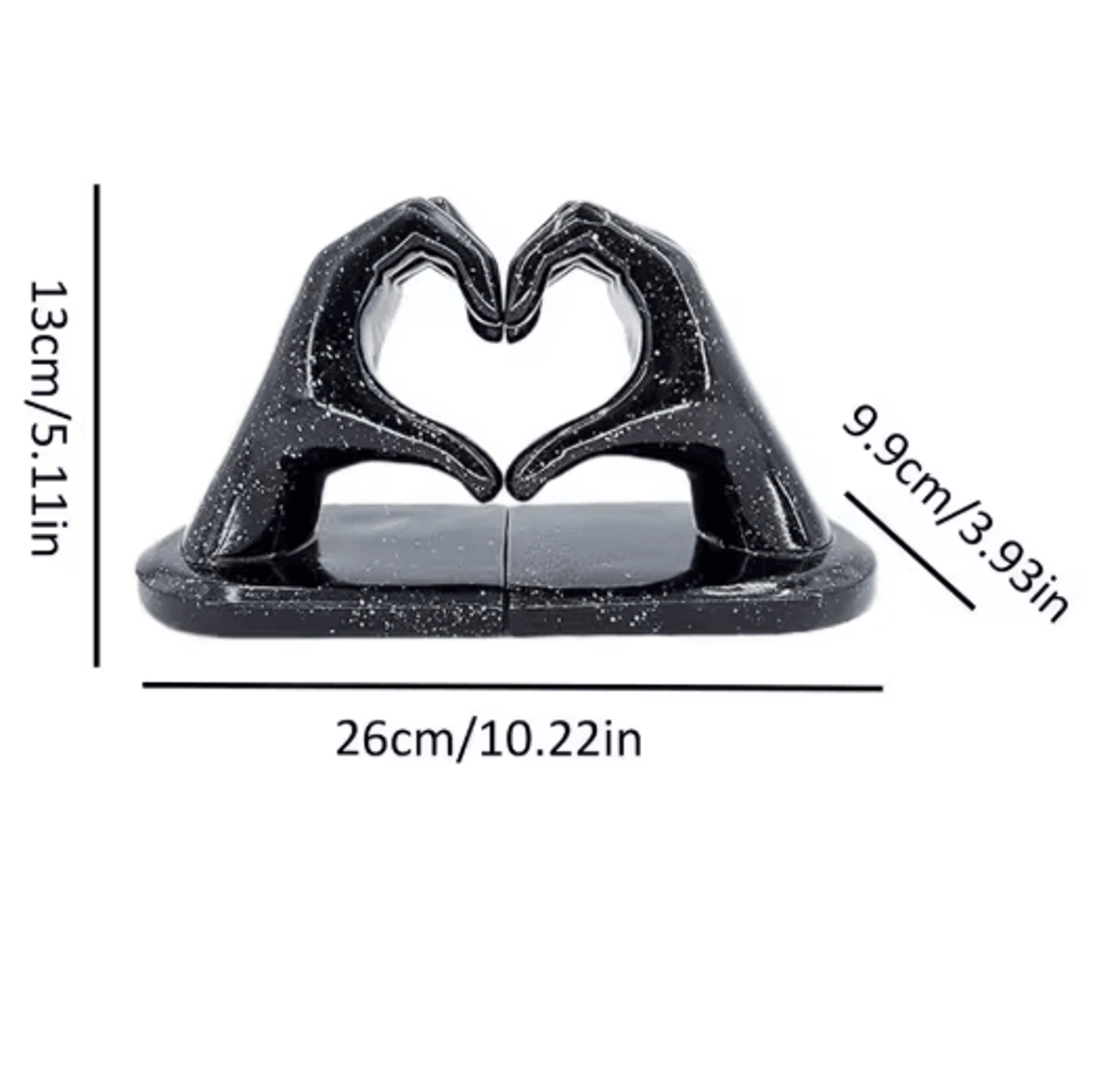 Gold Heart Hand Decorative Bookends Modern Metal Bookends For Bookshelf 4