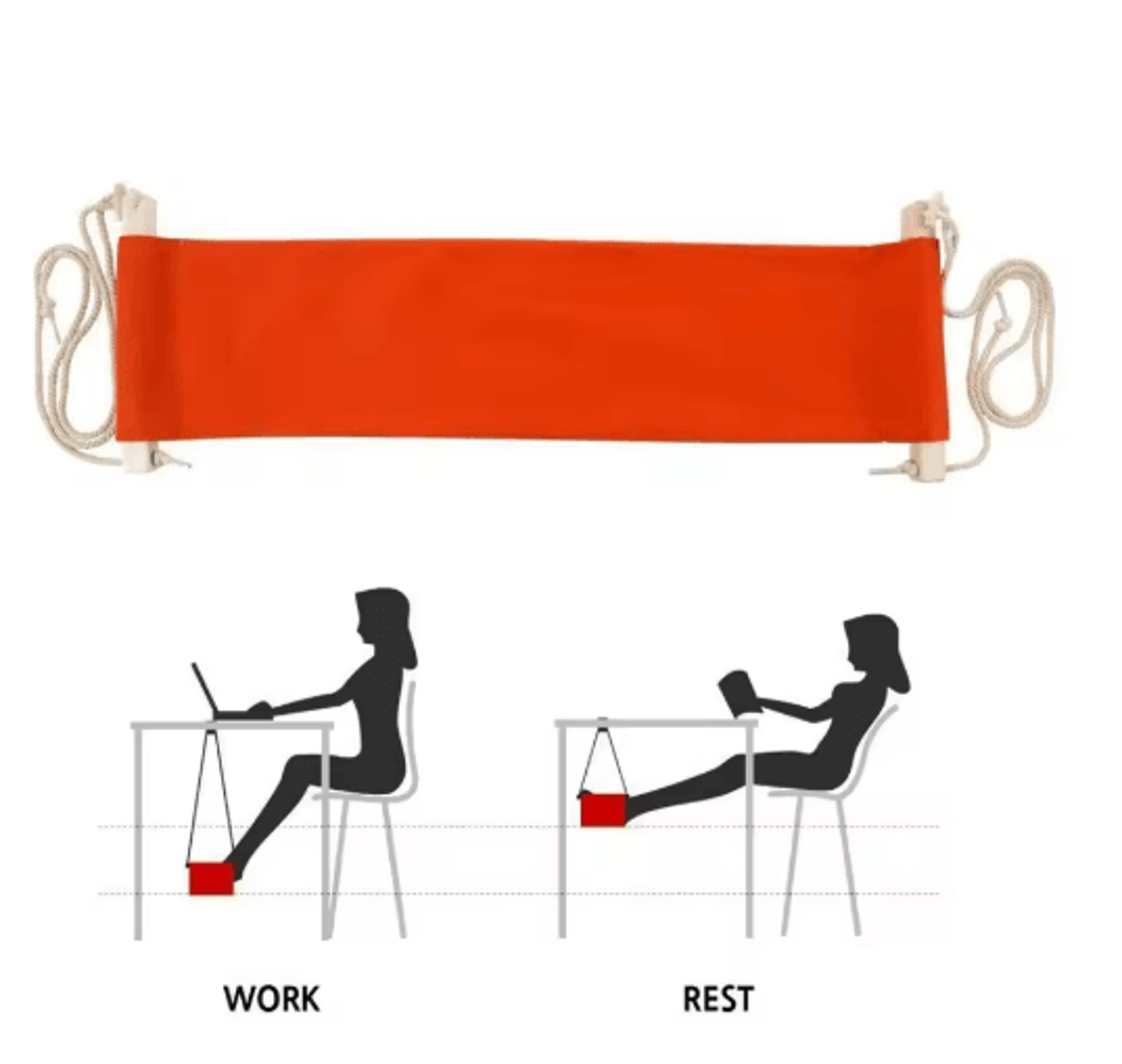 Portable Desk Foot Hammock Under Desk Footrest For Office And Travel 1