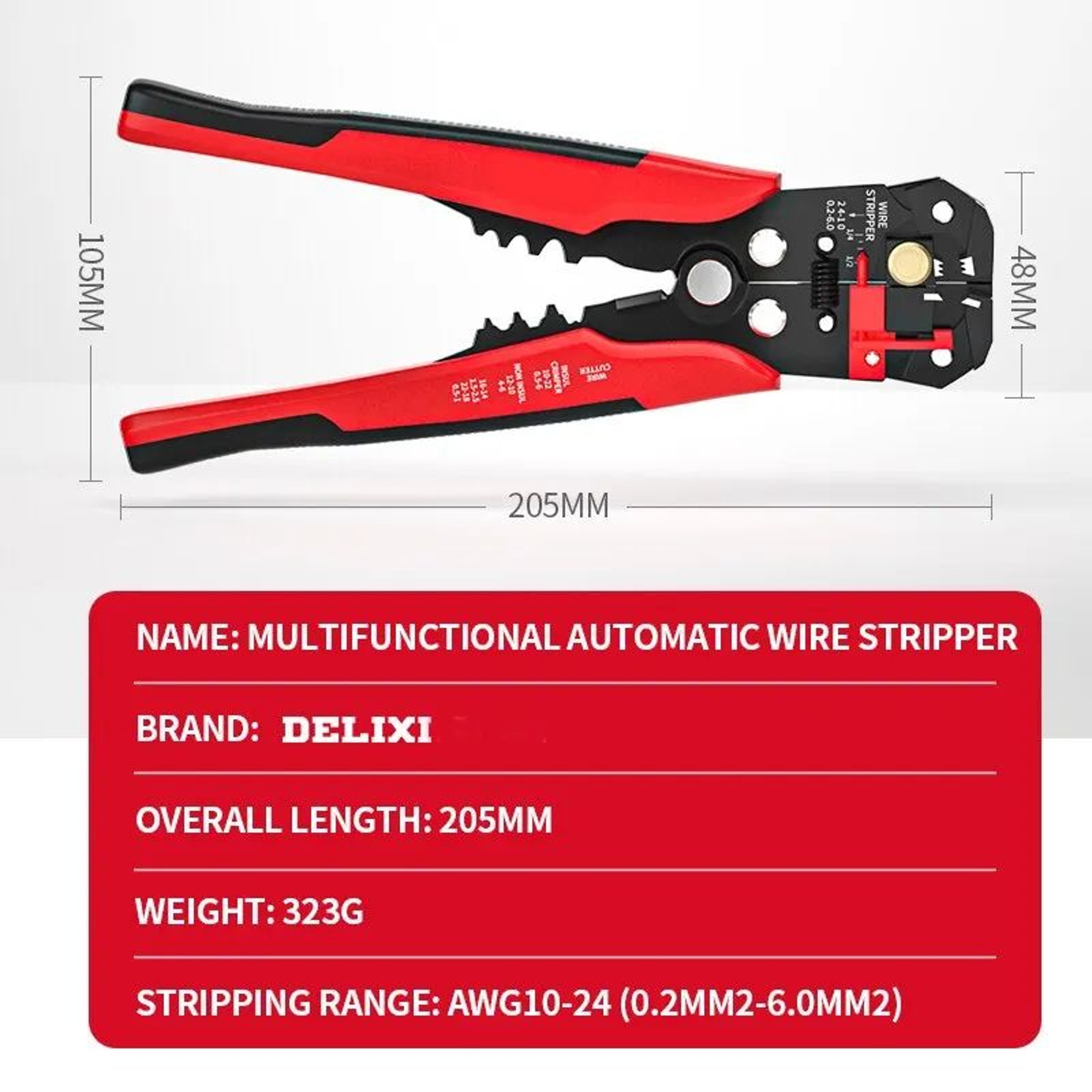 Automatic Wire Stripper Crimper Tool Multifunction Electrician Wire Stripping Pliers 6