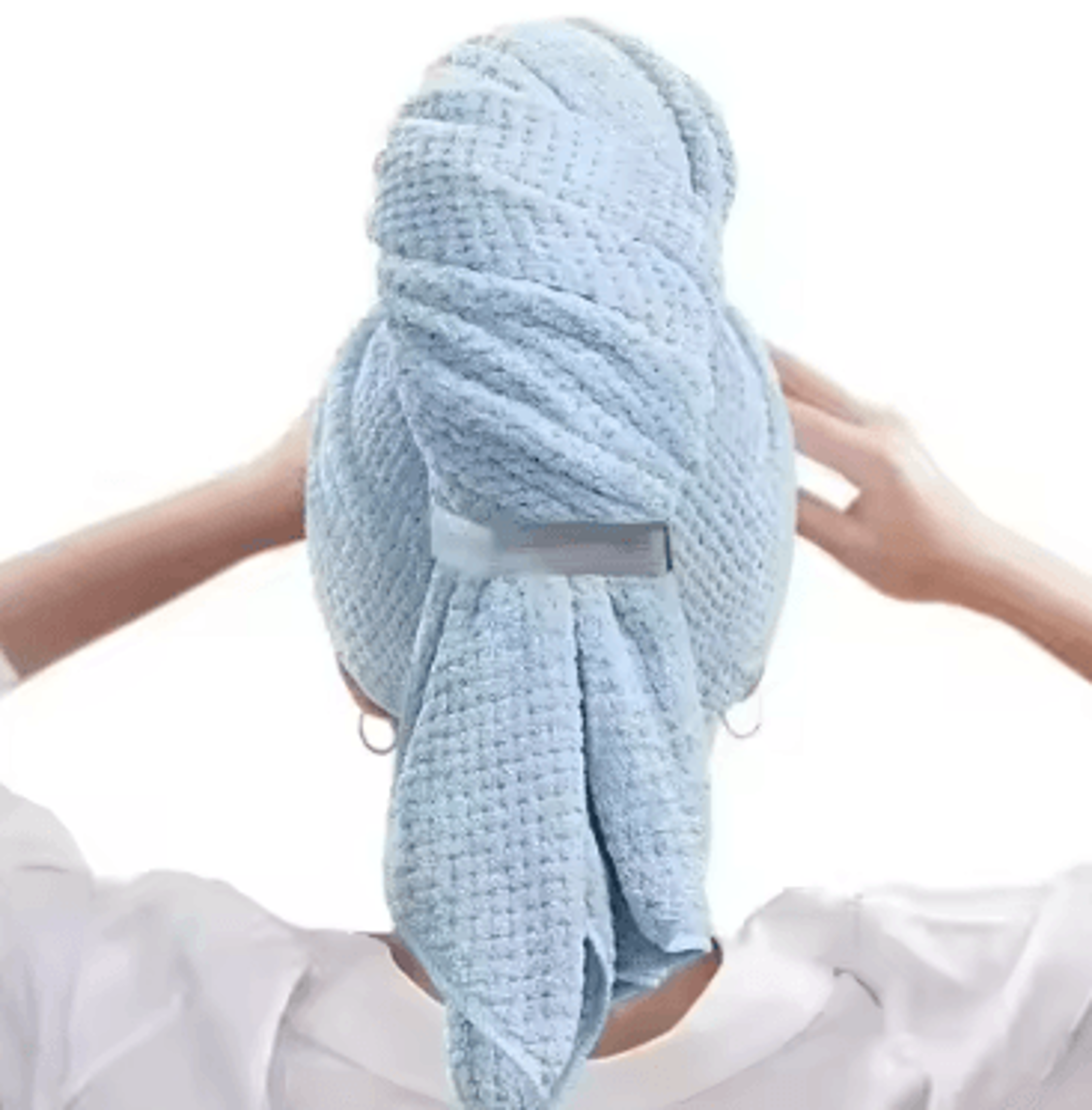 Quick Dry Microfiber Hair Towel Wrap With Elastic Strap 5
