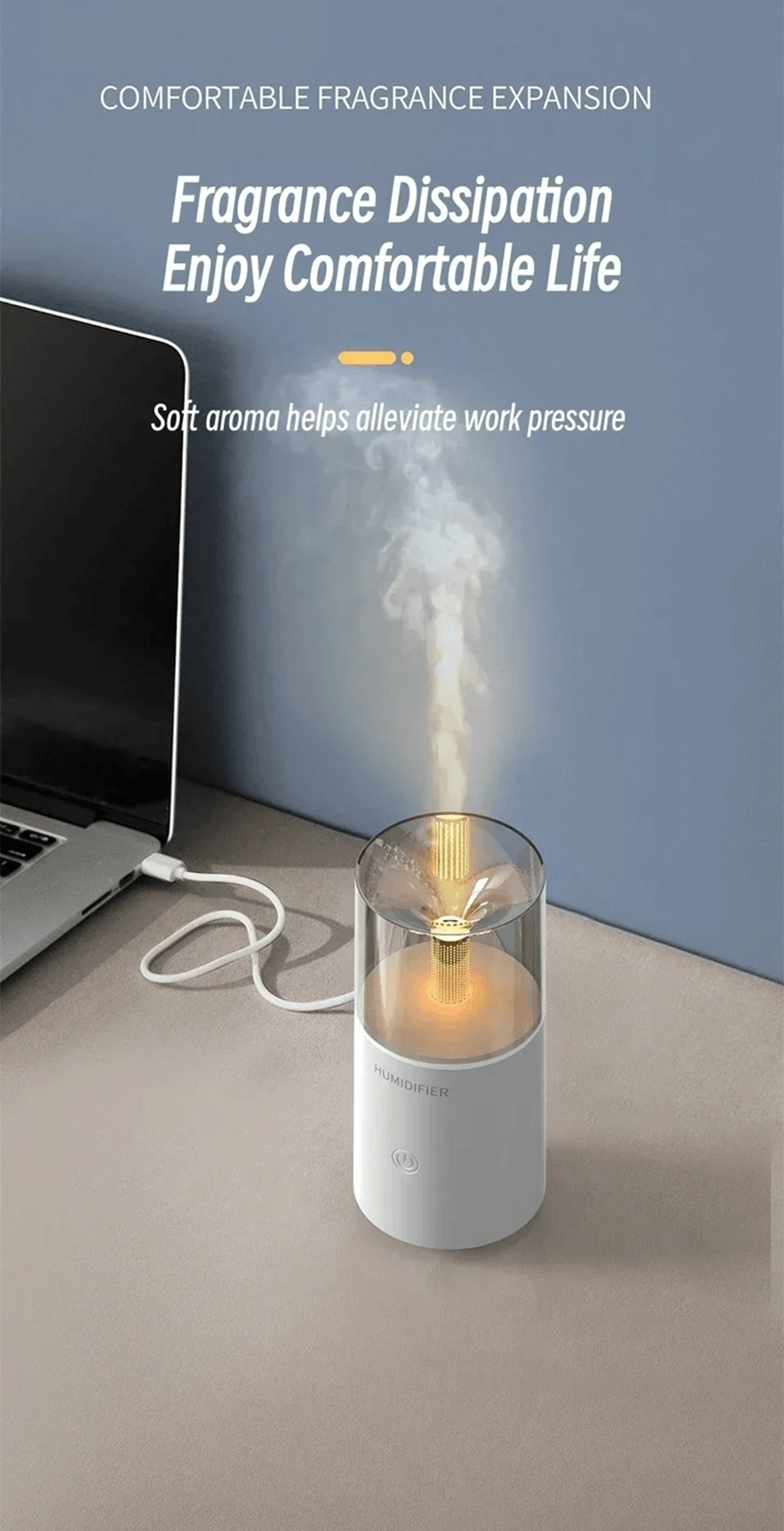 Mini USB Essential Oil Diffuser Portable Aromatherapy Humidifier 2