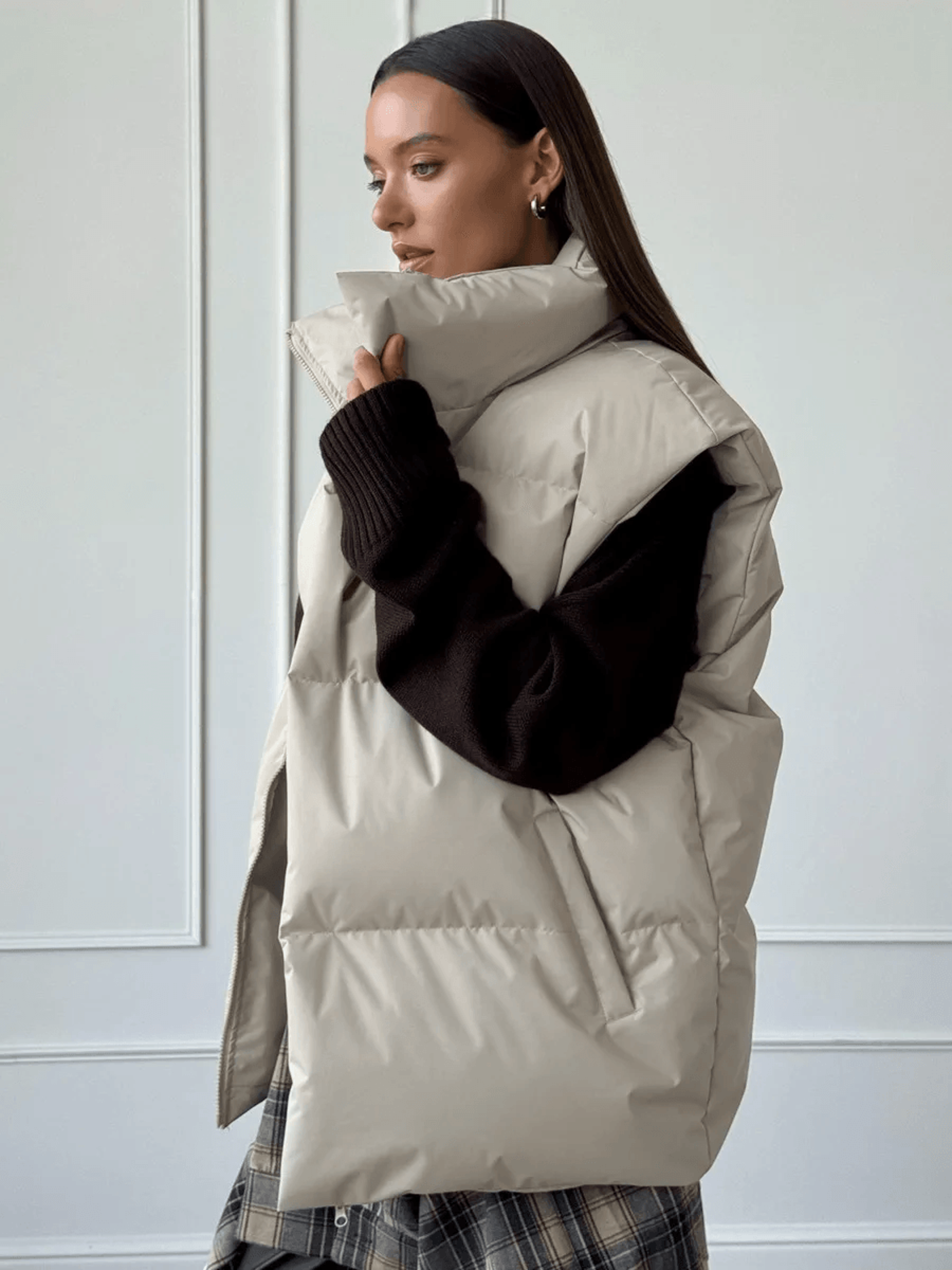Womens Winter Cotton Vest Jacket Sleeveless Puffer Vest 2
