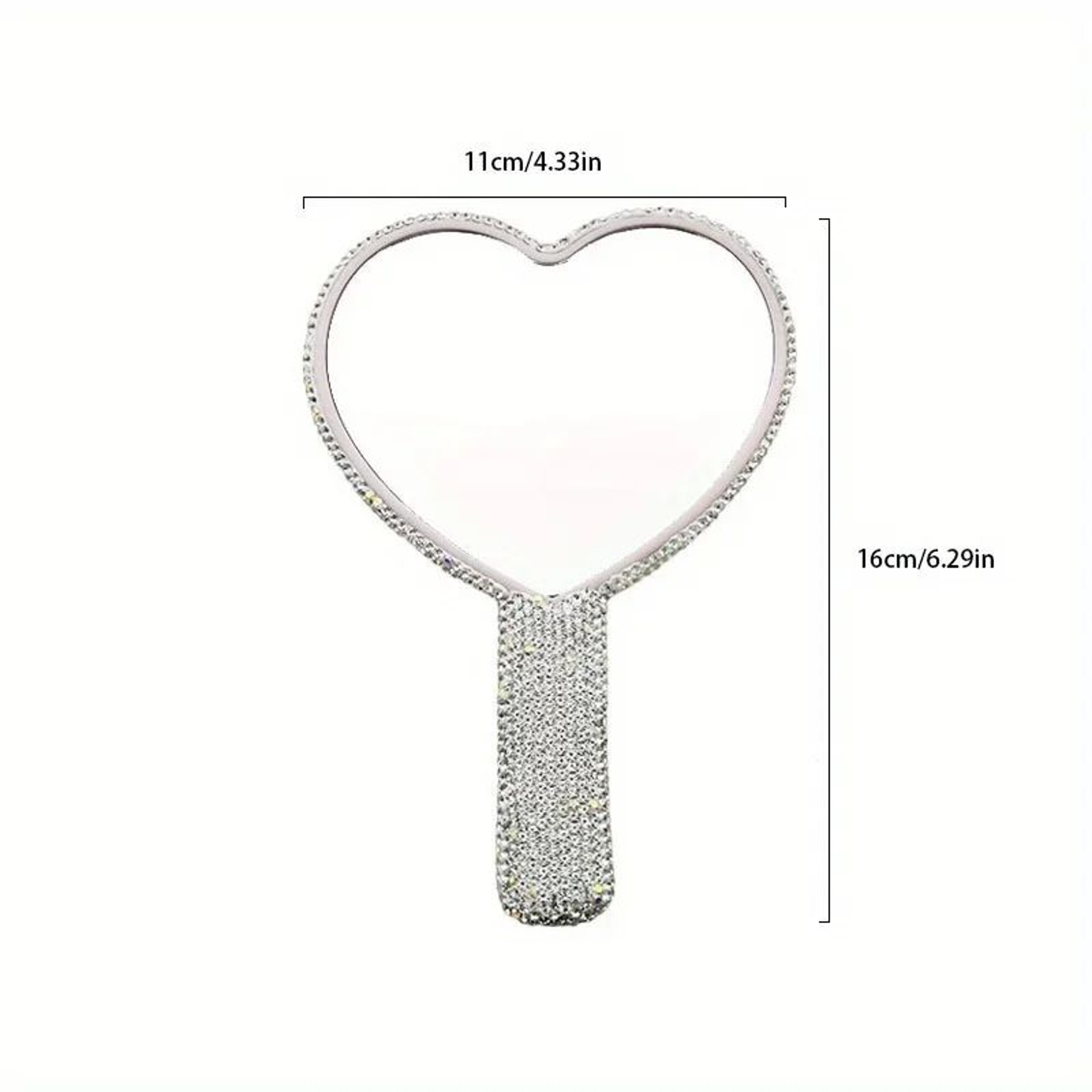 Diamond Handle Handheld Makeup Mirror Luxury Beauty Vanity Mirror For Salon And Travel 5