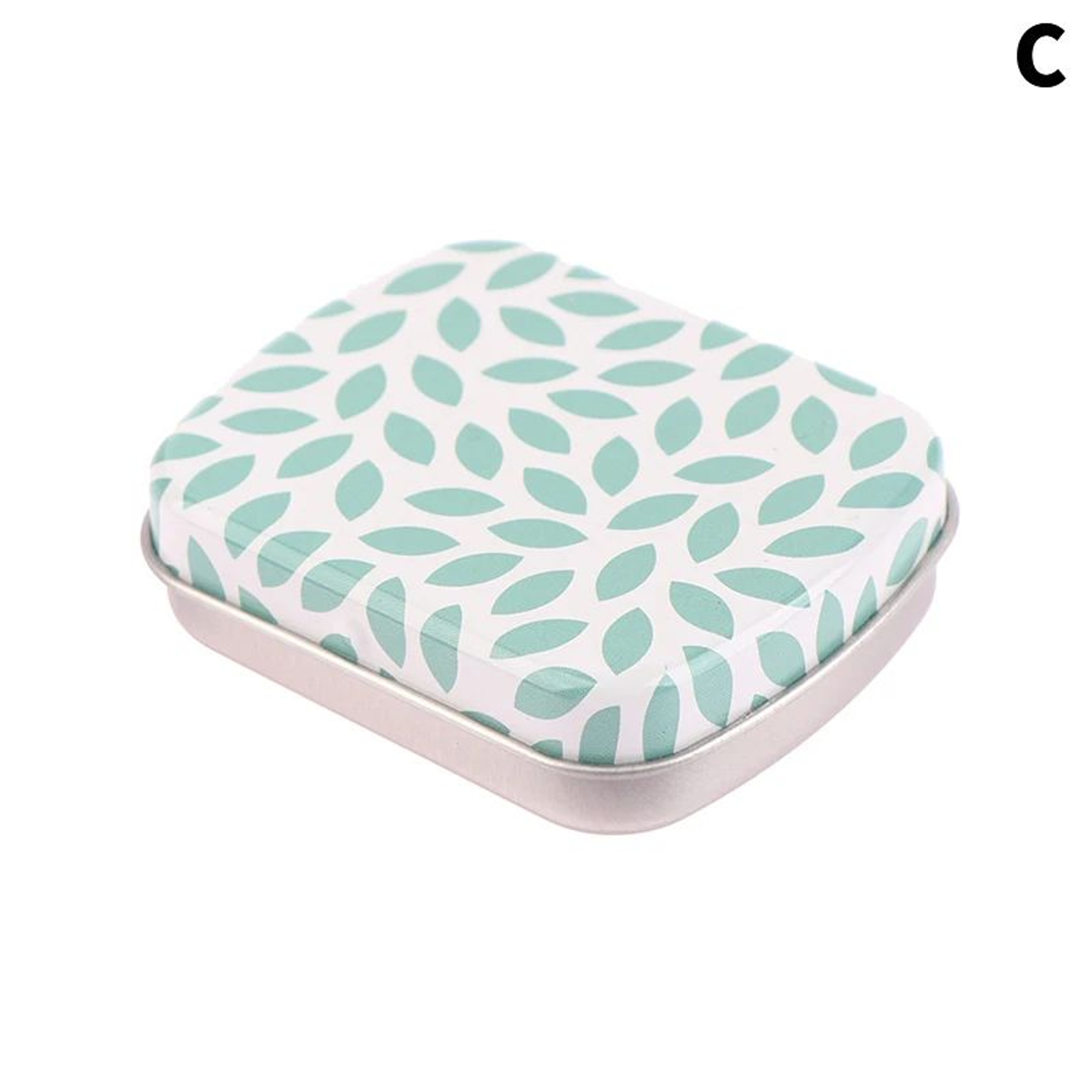 Mini Metal Hinged Tin Box Small Storage Organizer Container 8